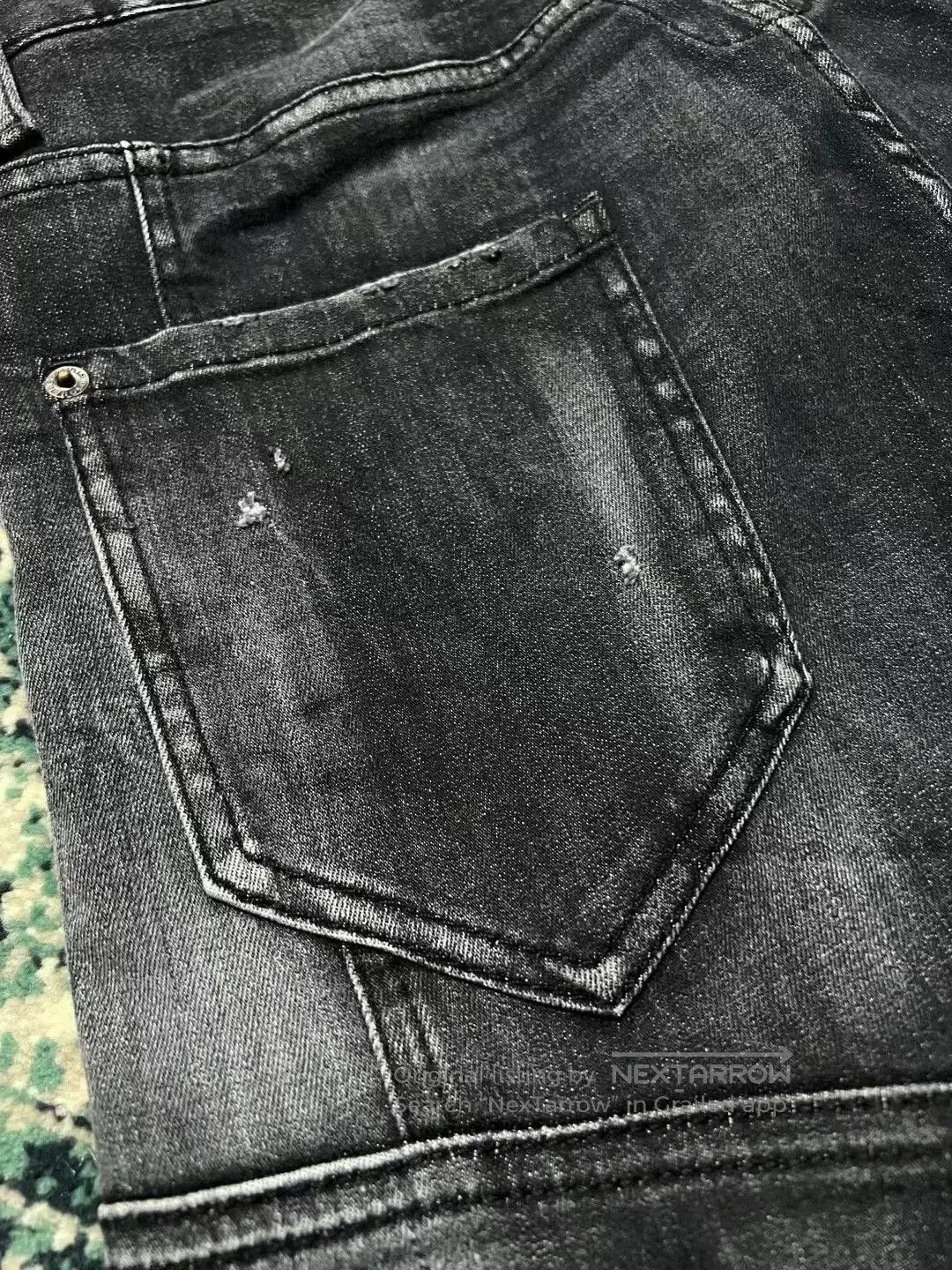 Dsquared2 dsquared2 black gray patched biker jeans. Size US 44 / EU 60 - 6 Thumbnail