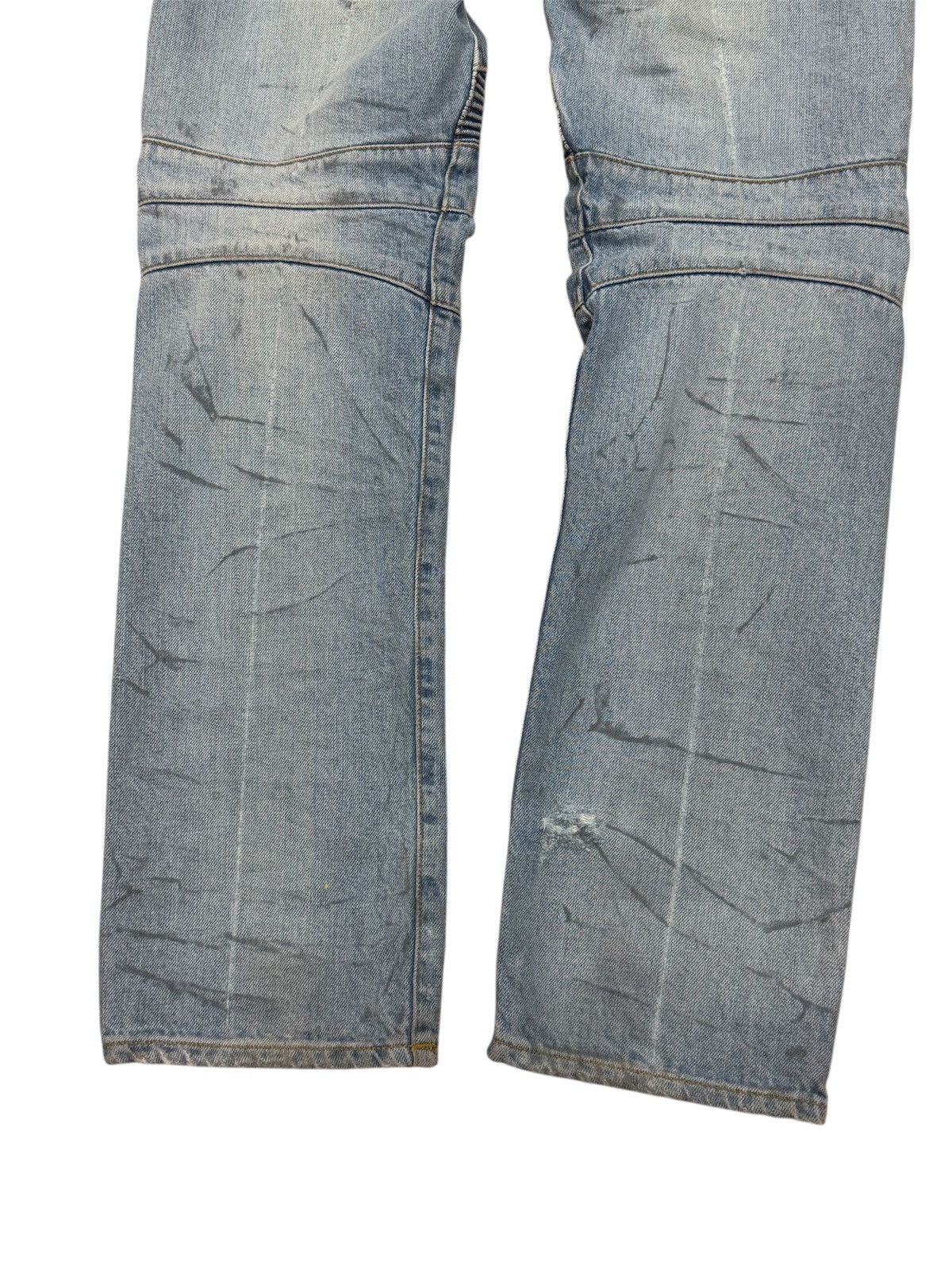 Balmain SS11 Distressed Eagle Coin Biker Denim Christophe Decarnin Size US 29 - 7 Thumbnail