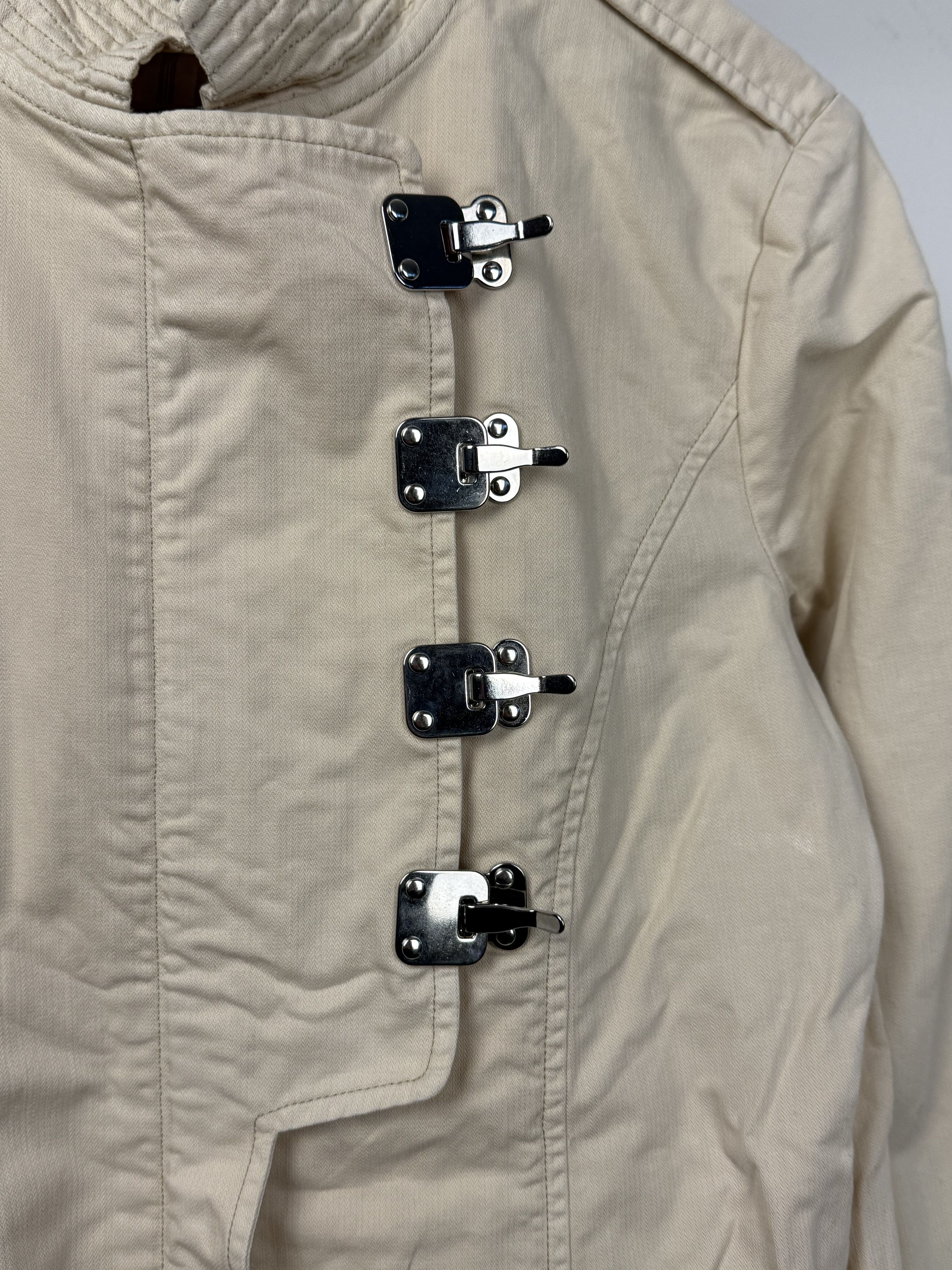 Emporio Armani Vintage 90s Emporio Armani very rare metal clasp trench coat Size M / US 6-8 / IT 42-44 - 3 Thumbnail