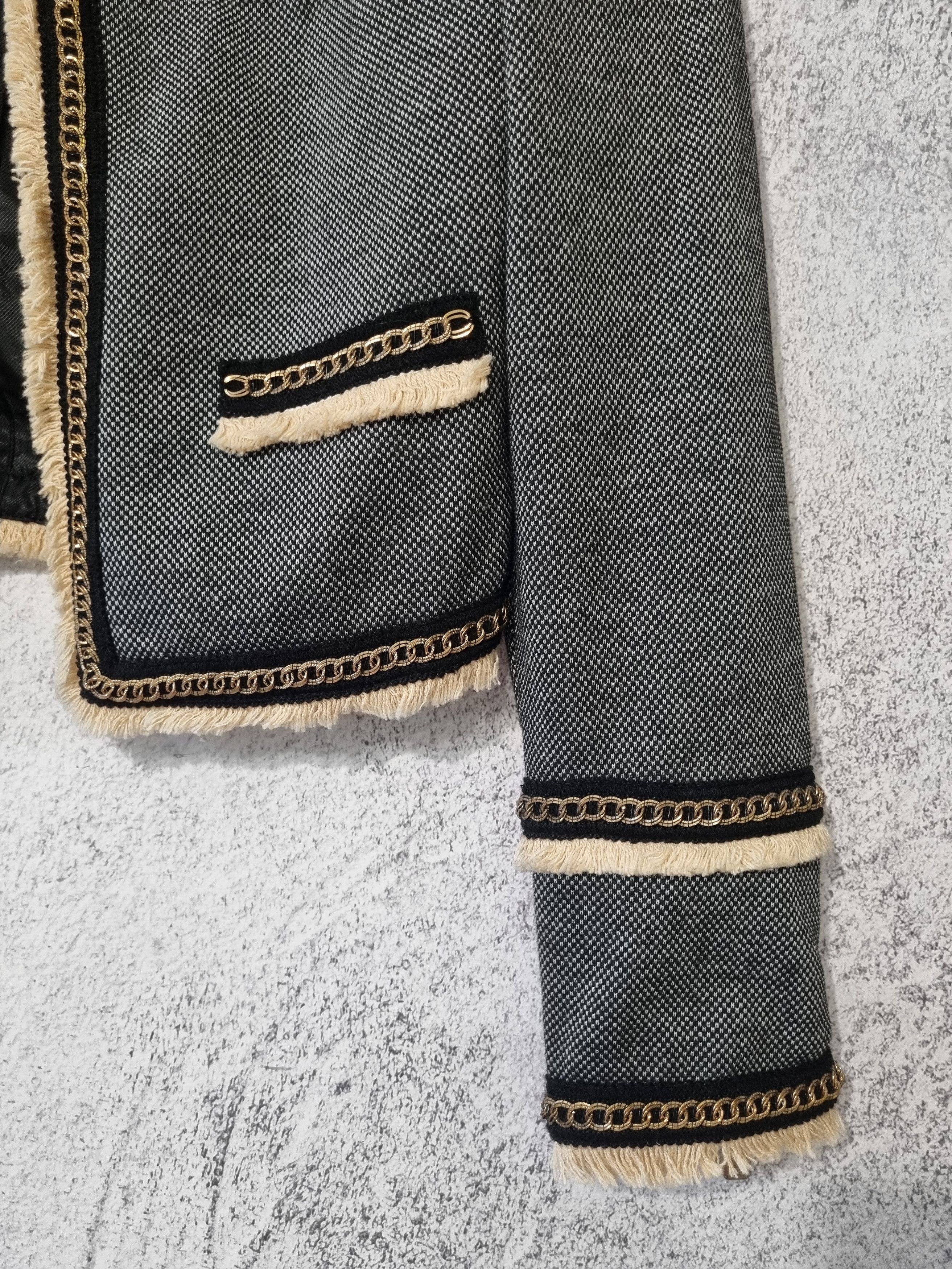 Morgan De Toi Morgan De Toi Chain Trim Blazer Jacket Chanel Style Size XS / US 0-2 / IT 36-38 - 6 Thumbnail