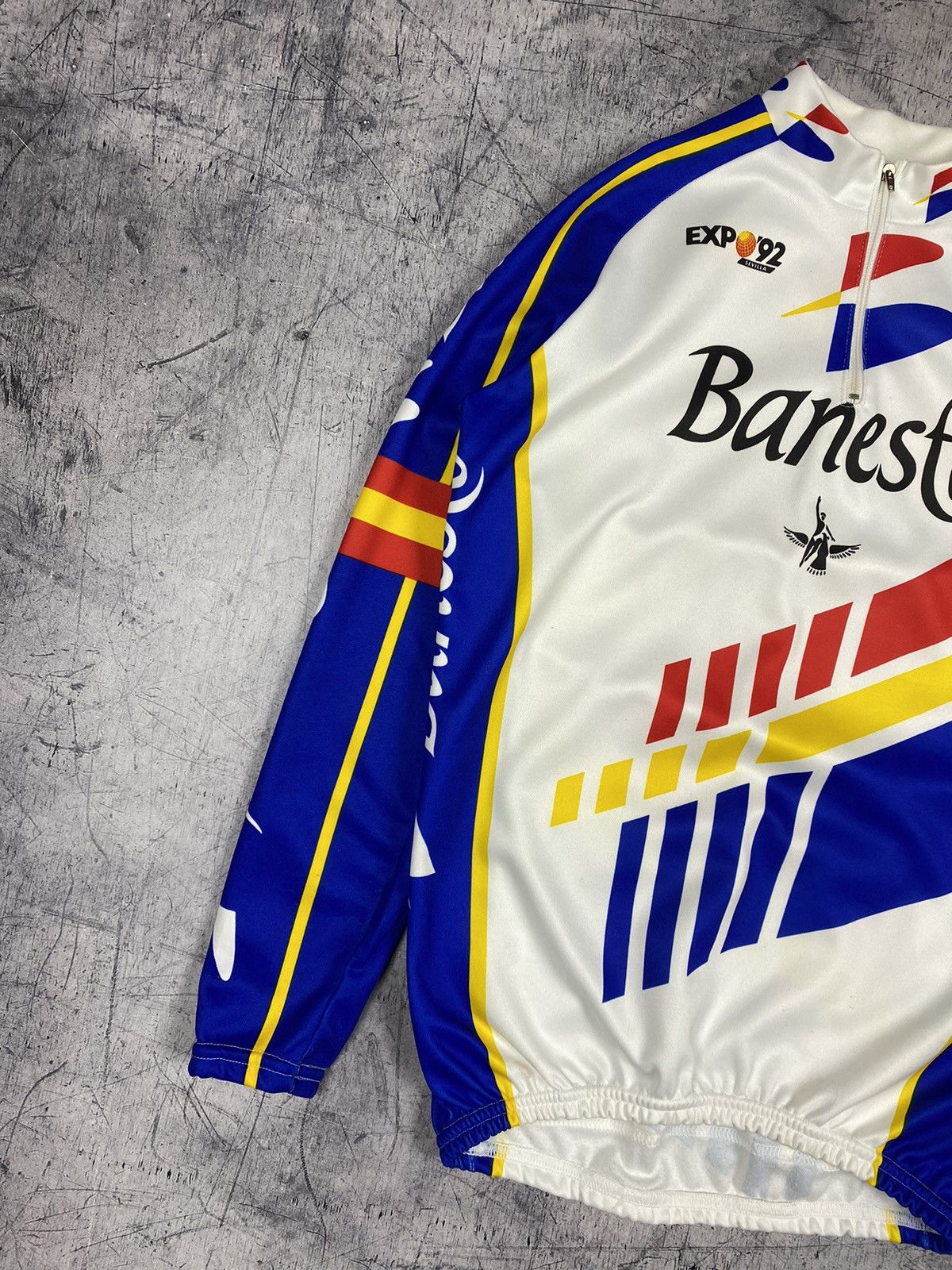 Vintage Banesto olympic barcelona 1992 cycling shirt Jersey expo92 Size US M / EU 48-50 / 2 - 4 Thumbnail