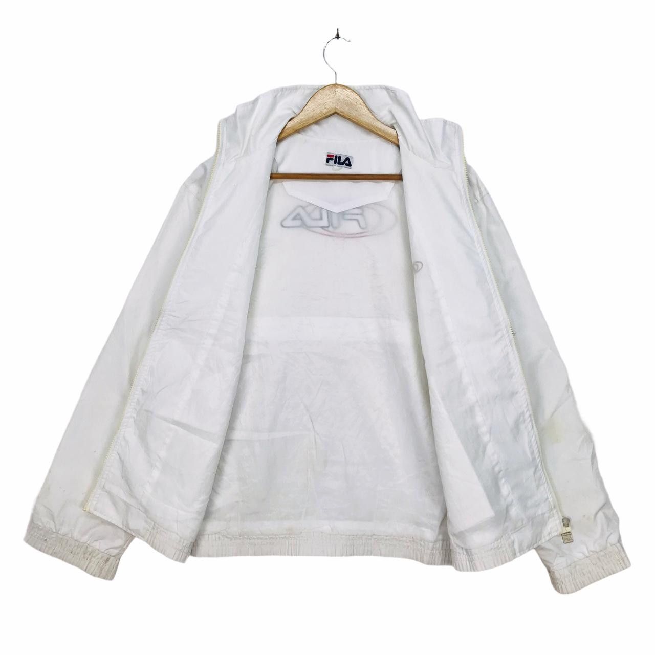 Fila Vtg FILA Zip Up Jacket Sweater Big Logo Spell Out Size US L / EU 52-54 / 3 - 2 Thumbnail