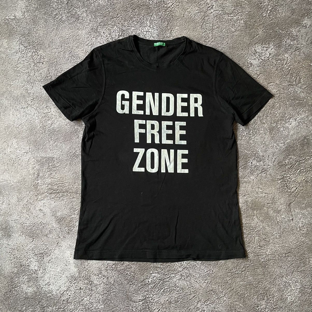 Vintage Vintage Y2K ADULT “ GENDER FREE ZONE LOGO “ FUNNY TEE Size US M / EU 48-50 / 2 - 2 Thumbnail