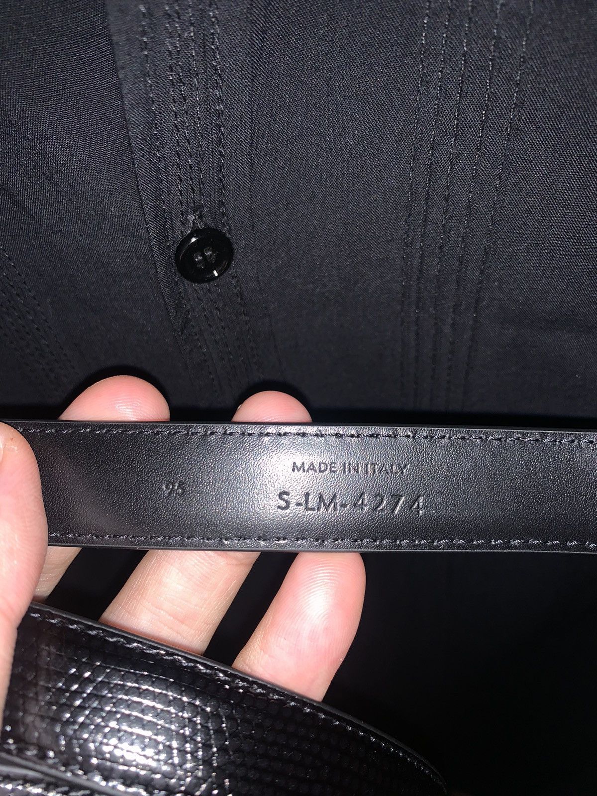Celine Celine 2025SS Bc-13 Lizard Embossed Calfskin belt Size 34 - 3 Thumbnail