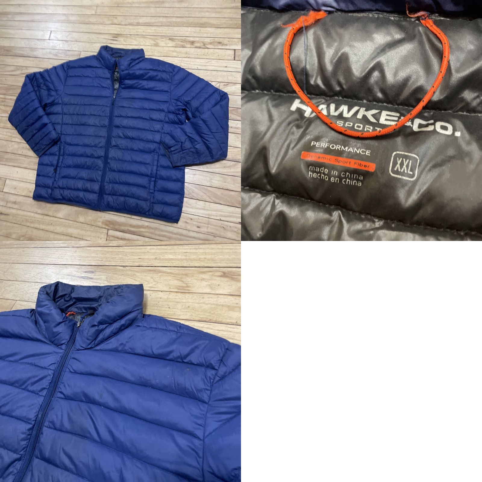 Vintage Hawke & Co Duck Down Puffer Jacket Men 2XL Blue Light Sports Performance Fade Jacket Size US XXL / EU 58 / 5 - 11 Thumbnail