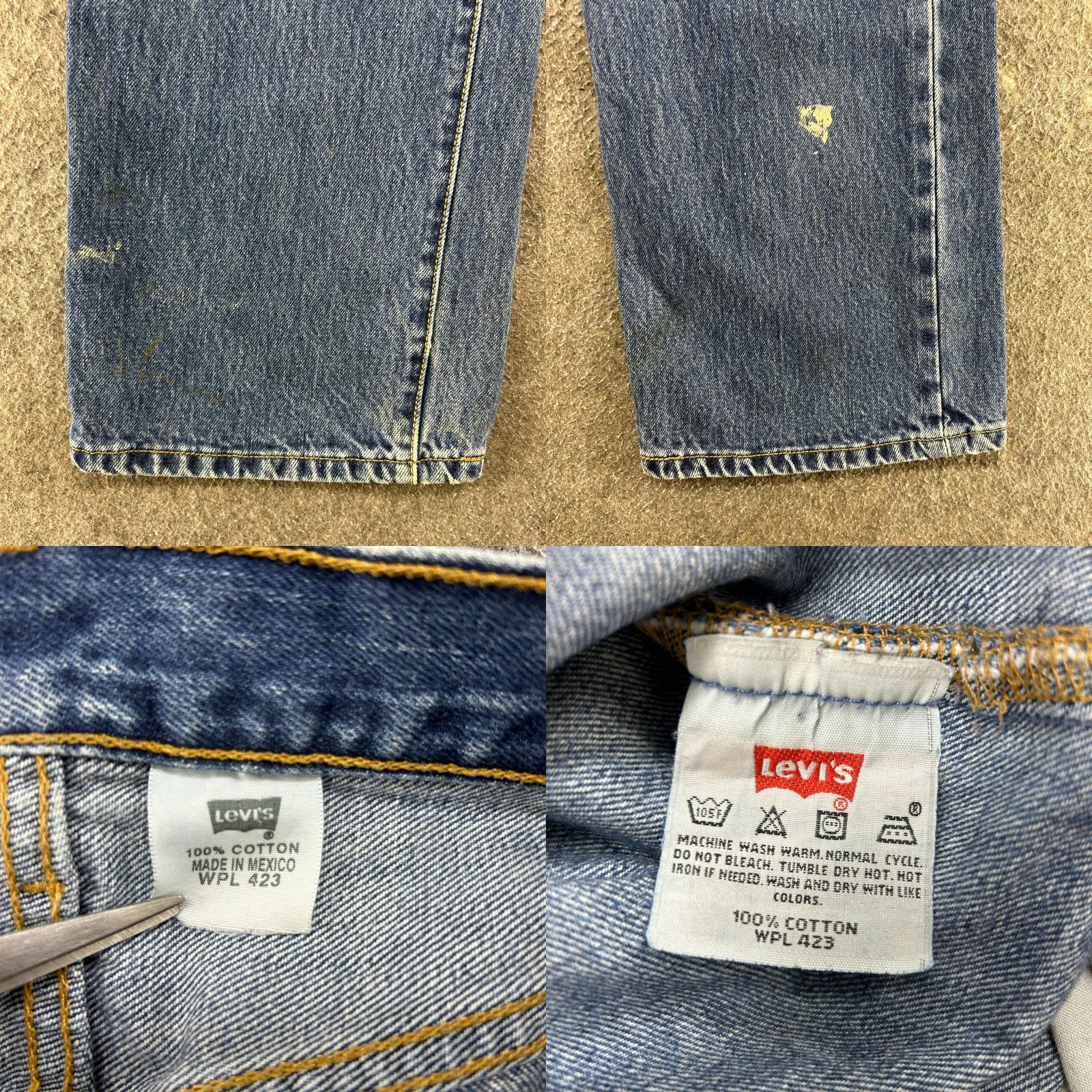 Levi's VINTAGE Levi's 501 Jeans Mens 33x30 Blue Straight Leg Regular Fit Medium Wash 90s Mens Size US 33 - 9 Thumbnail