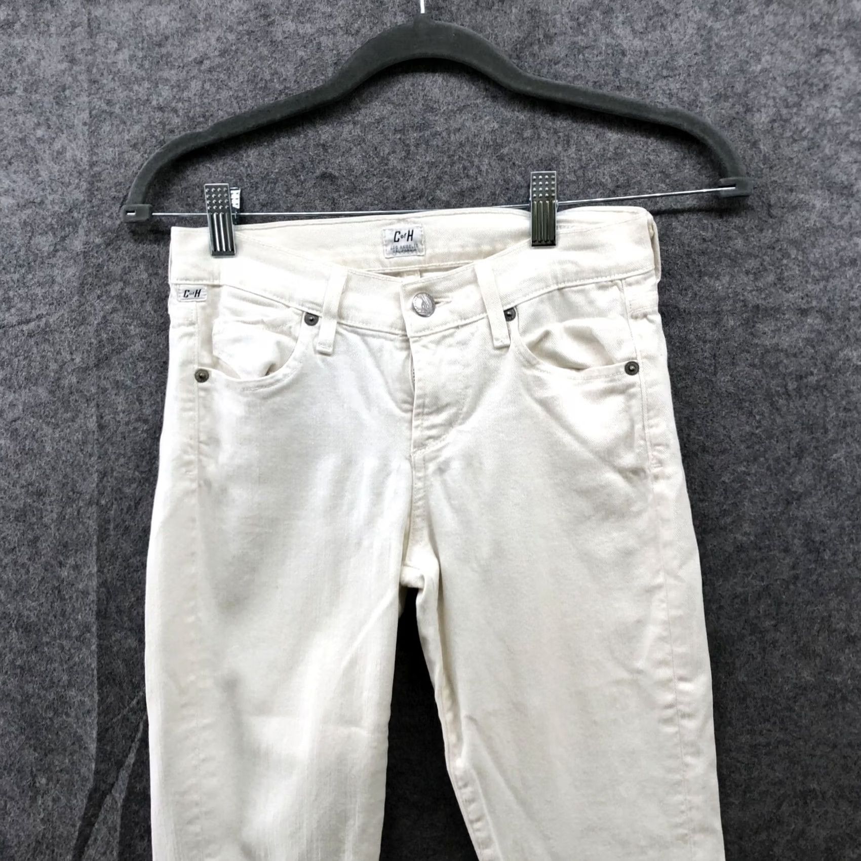 Citizens Of Humanity Citizens Of Humanity Avedon Jeans Womens Size 24 White Ivory Low Rise Skinny 5-Pocket Denim Slim Stretch Size 42" / US 20 - 3 Thumbnail