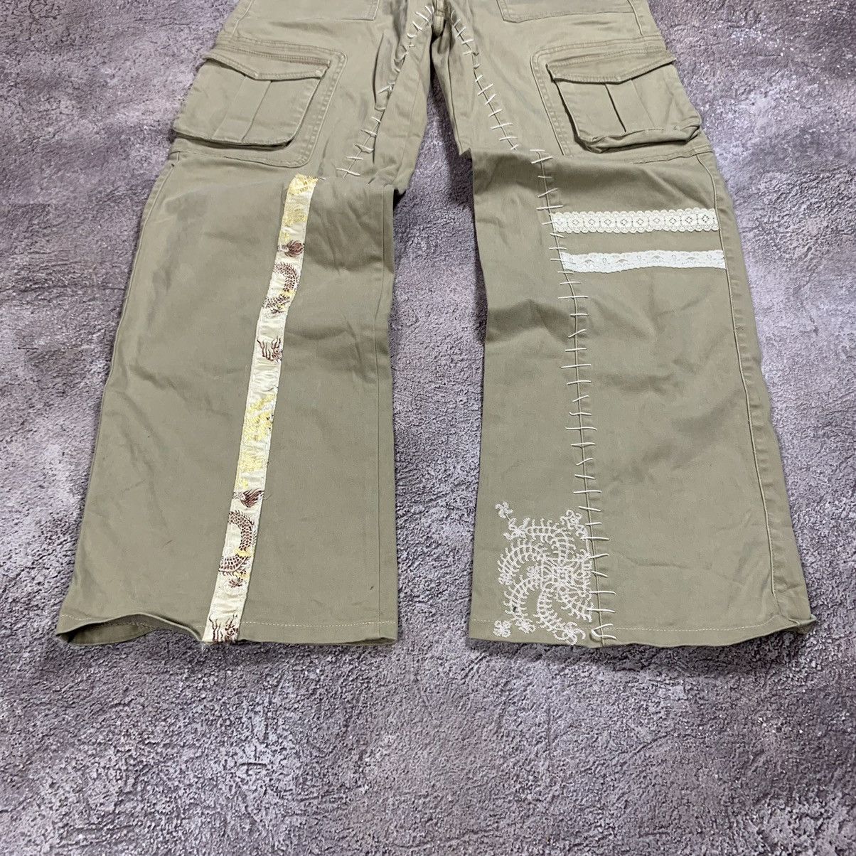 Vintage Vintage 90s Baggy Cargo Pants Flared Parachute Streetwear 31 Size US 31 - 4 Thumbnail