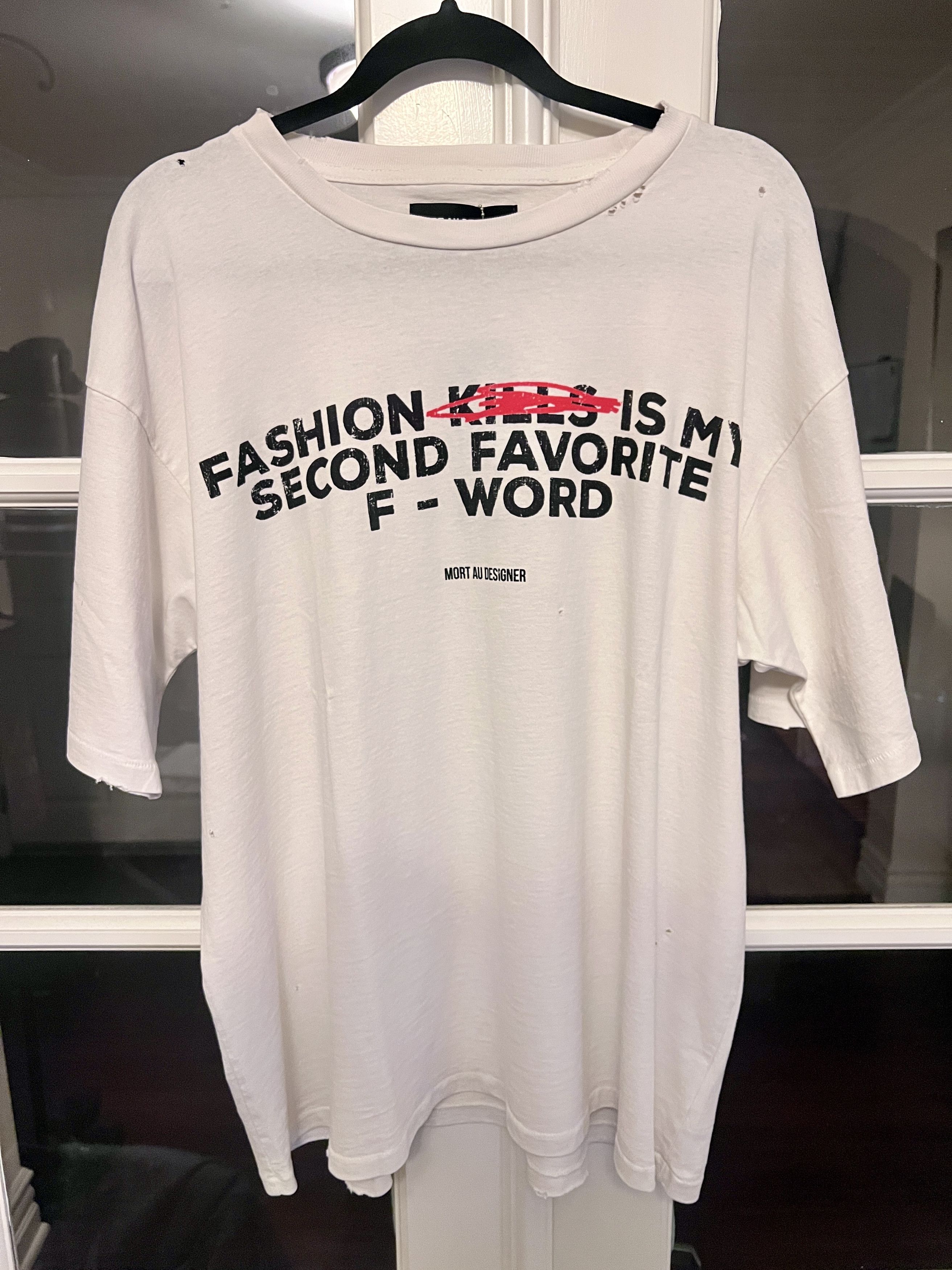 Other Mort Au Designer — FASHION KILLS "F-Word" Tee Size US M / EU 48-50 / 2 - 1 Thumbnail