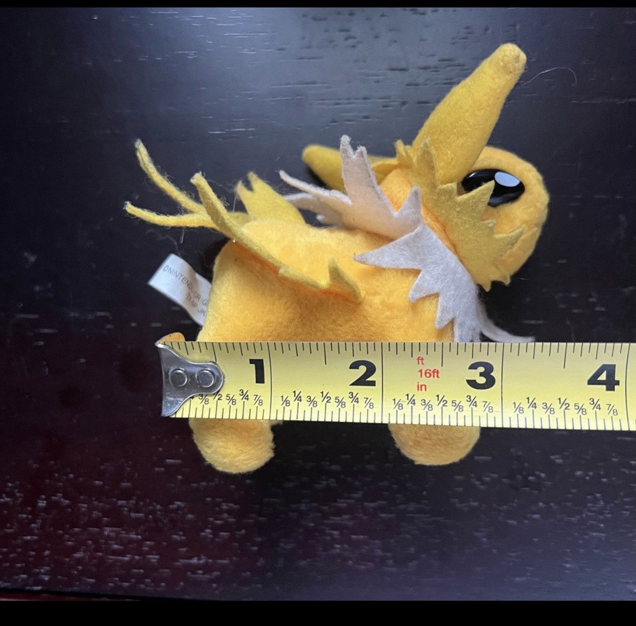 Pokemon RARE 1998 Bandai Pokémon Jolteon Plush #71418 Authentic Size ONE SIZE - 7 Thumbnail