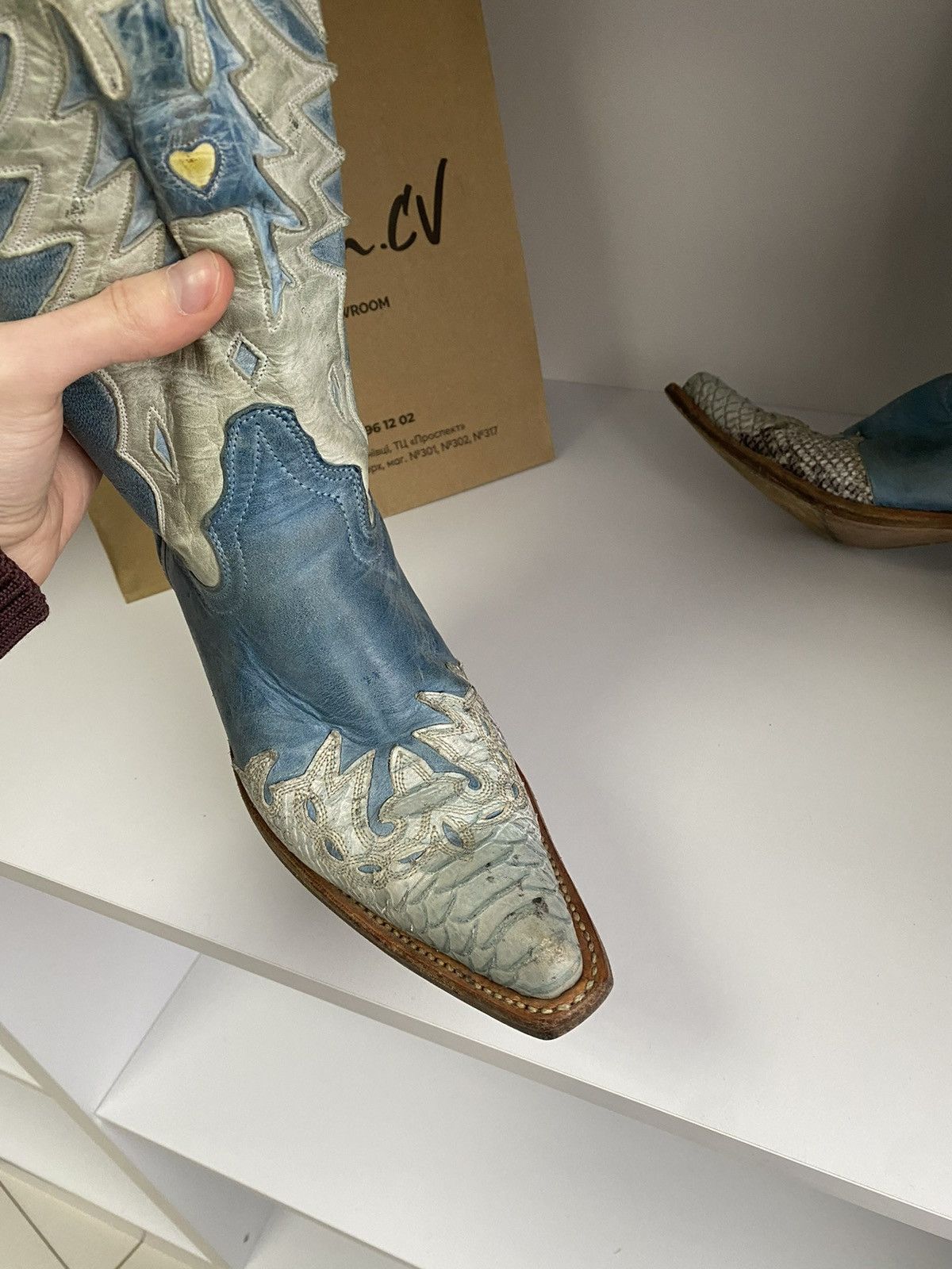 Sancho Boots × Vintage Vintage Sancho Cowboy Western Women’s Boots Size US 7 / IT 37 - 6 Thumbnail