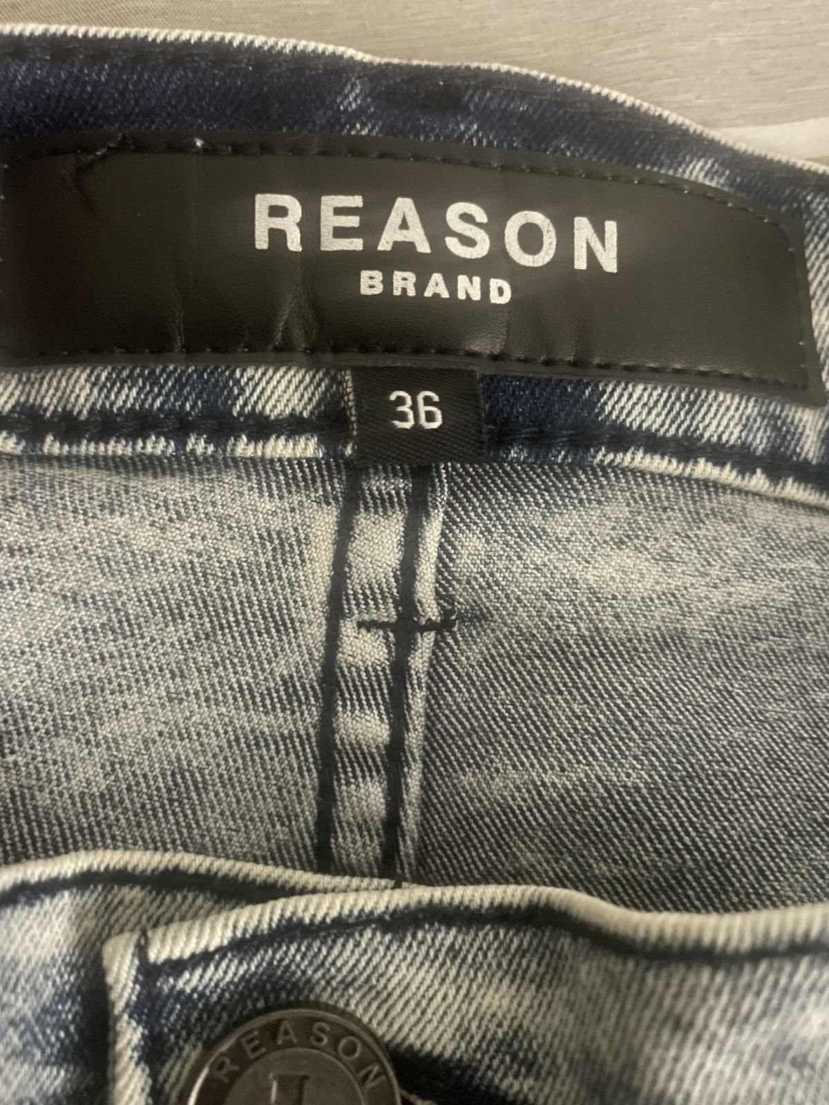 Reason Skinny Jeans Denim Ripped Size US 36 / EU 52 - 3 Thumbnail