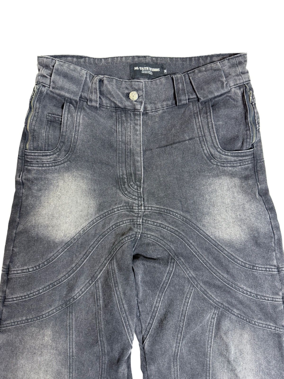 No Faith Studios NO FAITH STUDIOS Heavy Wave Denim Jeans Size US 34 / EU 50 - 3 Thumbnail