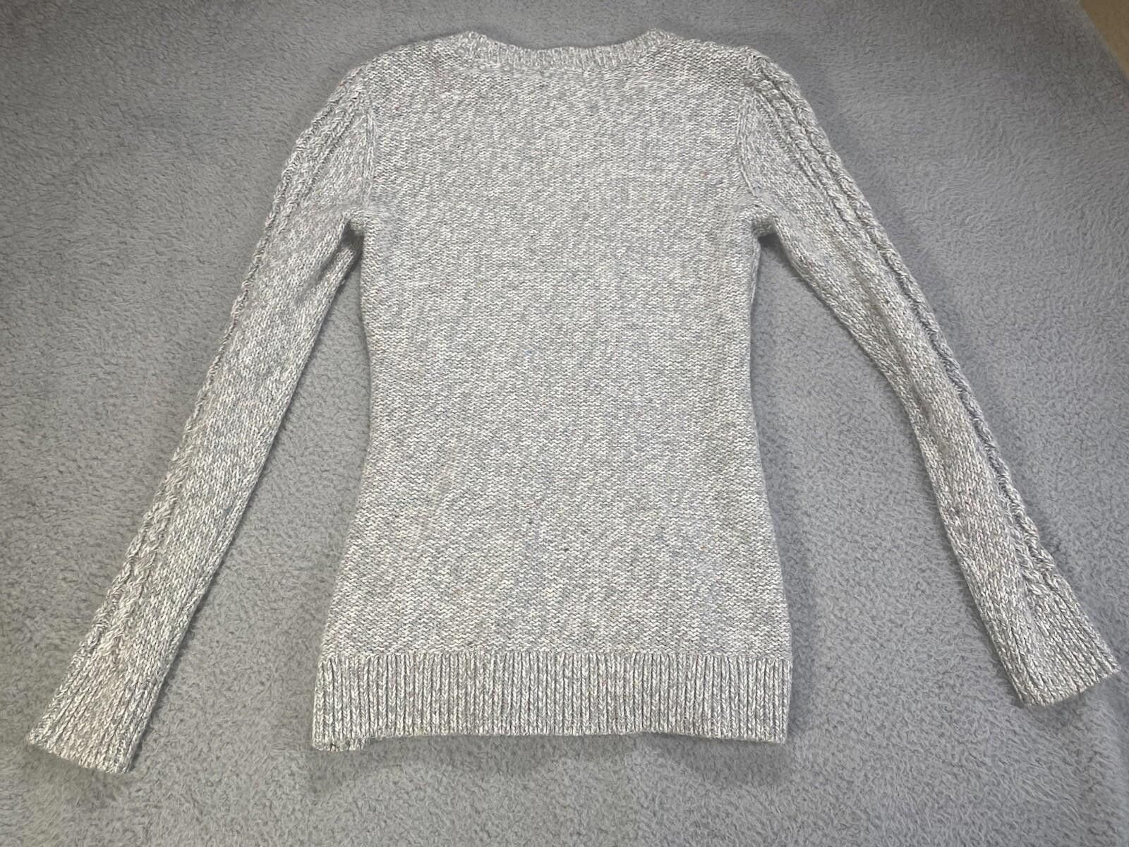 Old Navy Old Navy Women Sweater Small Gray Weave Pullover School Knit Size S / US 4 / IT 40 - 3 Thumbnail
