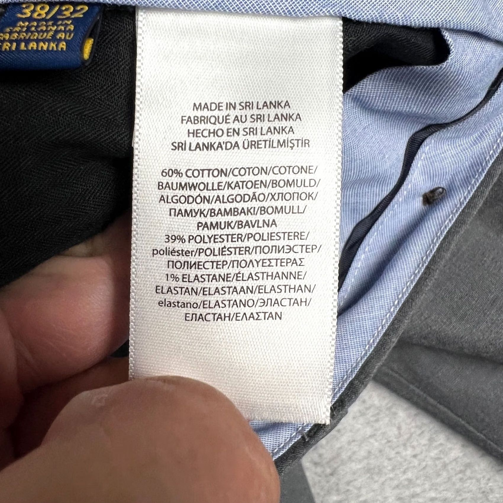 Polo Ralph Lauren VINTAGE Polo Ralph Lauren Slim Fit Pant Stretch Chino 38x32 Mens Grey Cotton NWT Size US M / EU 48-50 / 2 - 5 Thumbnail