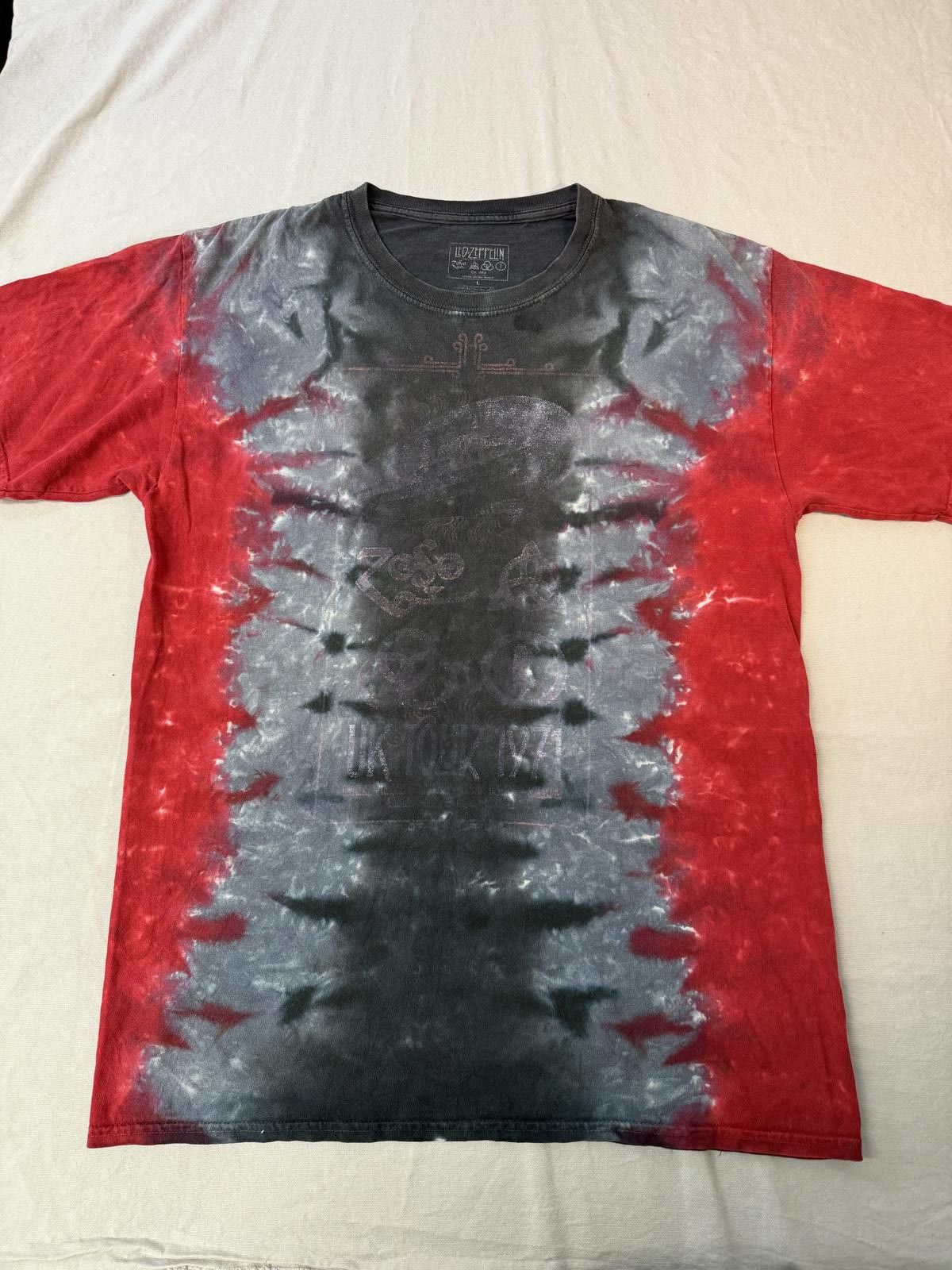 Designer Y2K Faded Led Zeppelin Tie Dye T-shirt Zoso Blimp Album -L Size US L / EU 52-54 / 3 - 1 Thumbnail