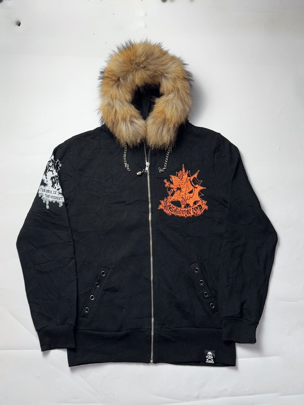 If Six Was Nine STUDDED PUNK FUR HOODIE SEXPOTREVENGE ROCK GOTHICH STYLE Size US M / EU 48-50 / 2 - 1 Thumbnail