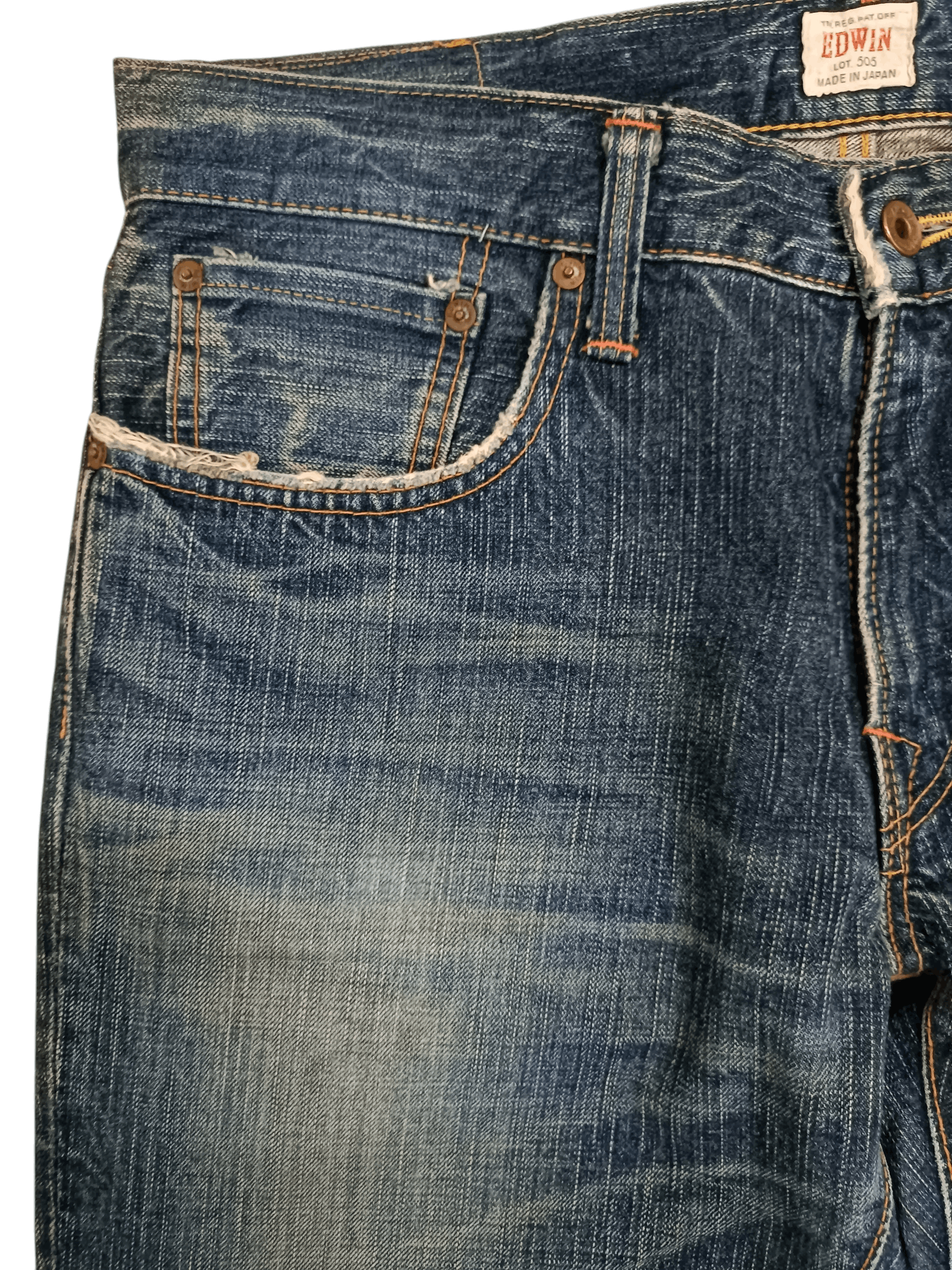 Edwin Vintage Edwin Made In Japan Orange Tab Flared Boot Cut Size US 34 / EU 50 - 16 Thumbnail