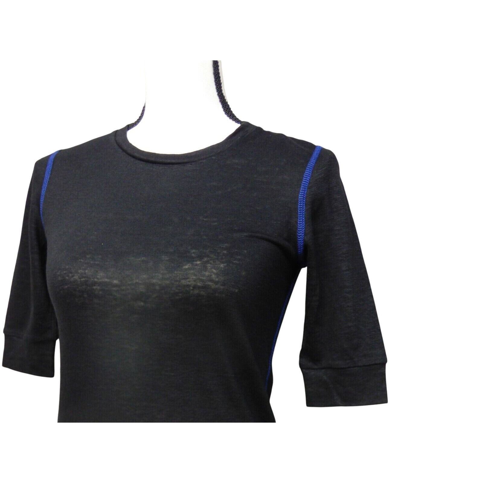 Marc by Marc Jacobs Marc by Marc Jacobs Women’s Exposed Seam Linen Tee, XS, Hea Size XS / US 0-2 / IT 36-38 - 2 Thumbnail