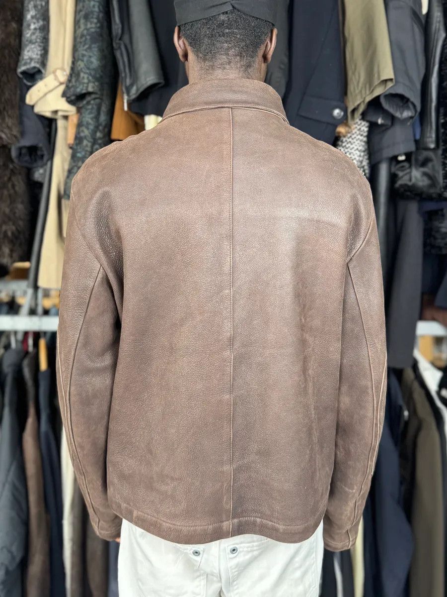 Armani 2000s Armani Brown Imperial Leather Jacket Size US M / EU 48-50 / 2 - 3 Thumbnail