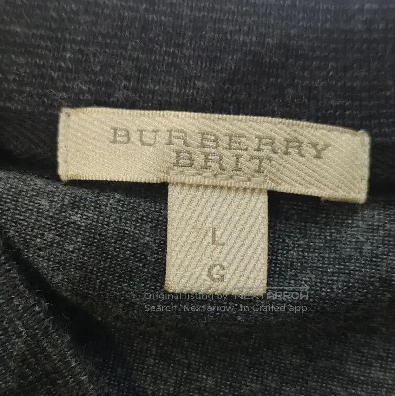 Burberry Burberry Black Gray Cotton Knitwomen's Sweater. Size L / US 10 / IT 46 - 4 Thumbnail