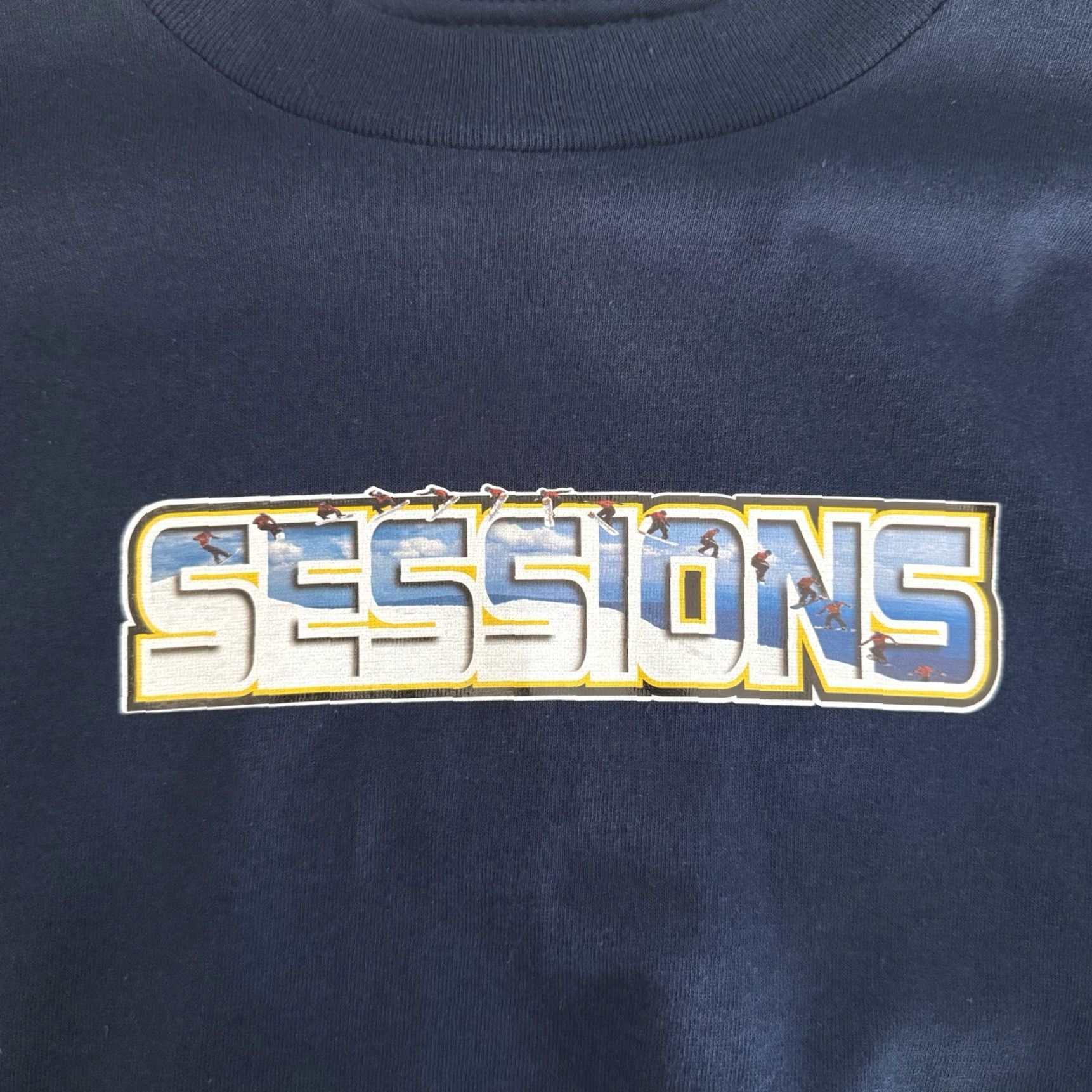 Vintage VINTAGE Sessions Skateboard Long Sleeve T-Shirt Navy Blue Size M 90s Mens Cotton Crew Neck Regular Size US M / EU 48-50 / 2 - 2 Thumbnail
