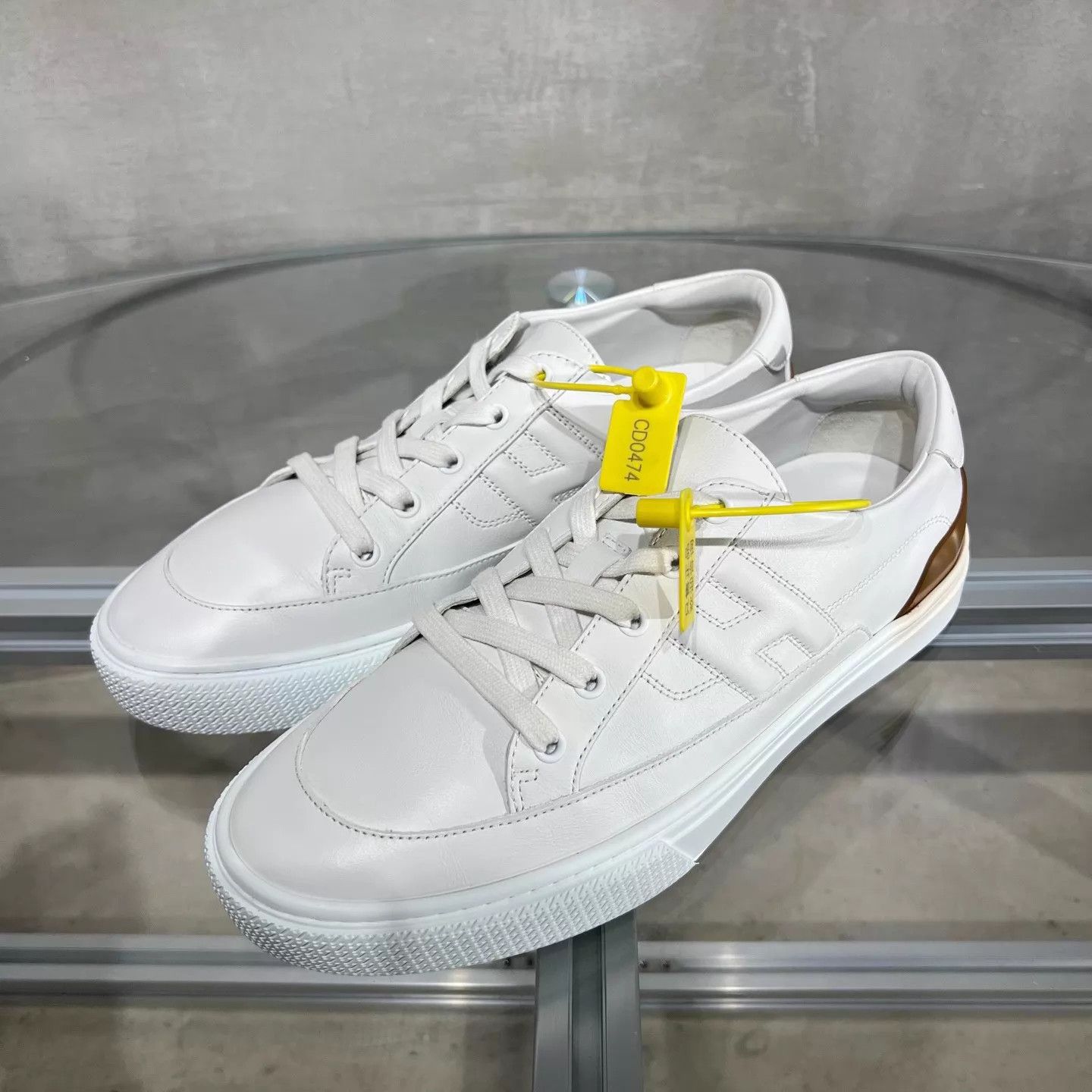 Hermes HERMES white and brown sneakers size 41 Size US 8 / EU 41 - 2 Thumbnail