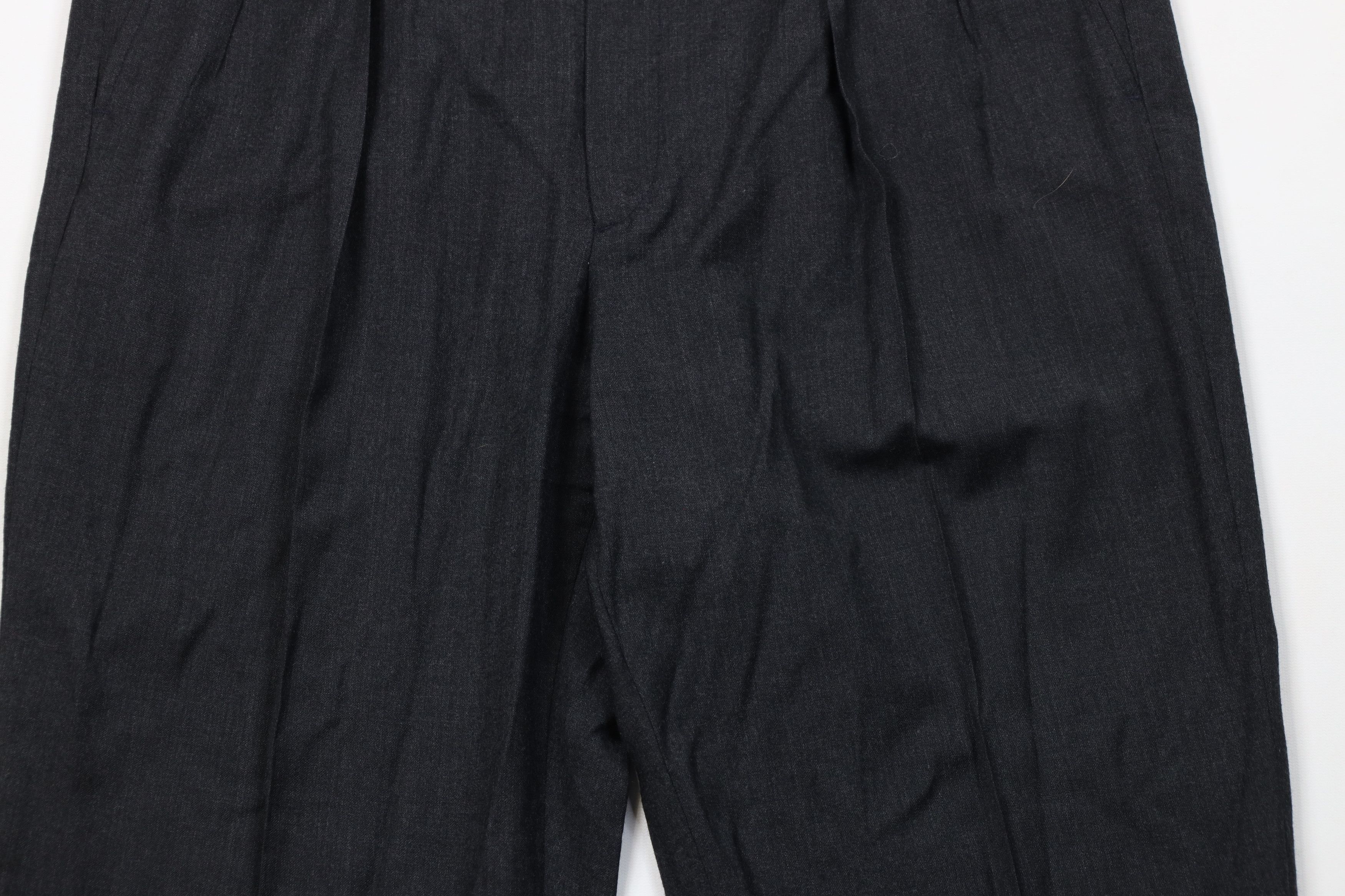 Lands' End Vintage 80s Lands End Wide Leg Chino Pants Charcoal Gray USA Size US 38 / EU 54 - 3 Thumbnail