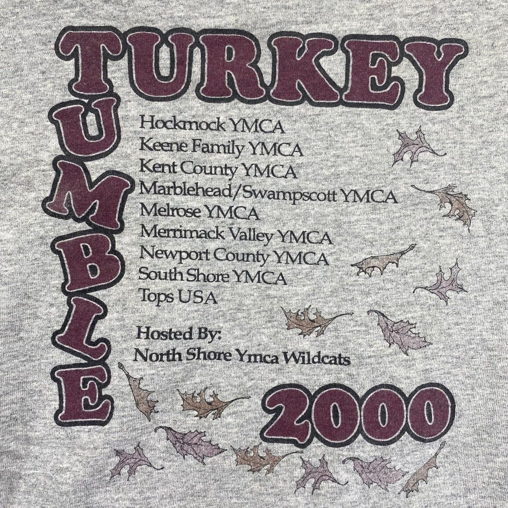 Fruit Of The Loom VINTAGE Fruit of the Loom T-Shirt Unisex Adults Extra Small Gray 2000s Y2K Gymnasium Turkey Tumble Logo Graphic Print Size US XS / EU 42 / 0 - 2 Thumbnail