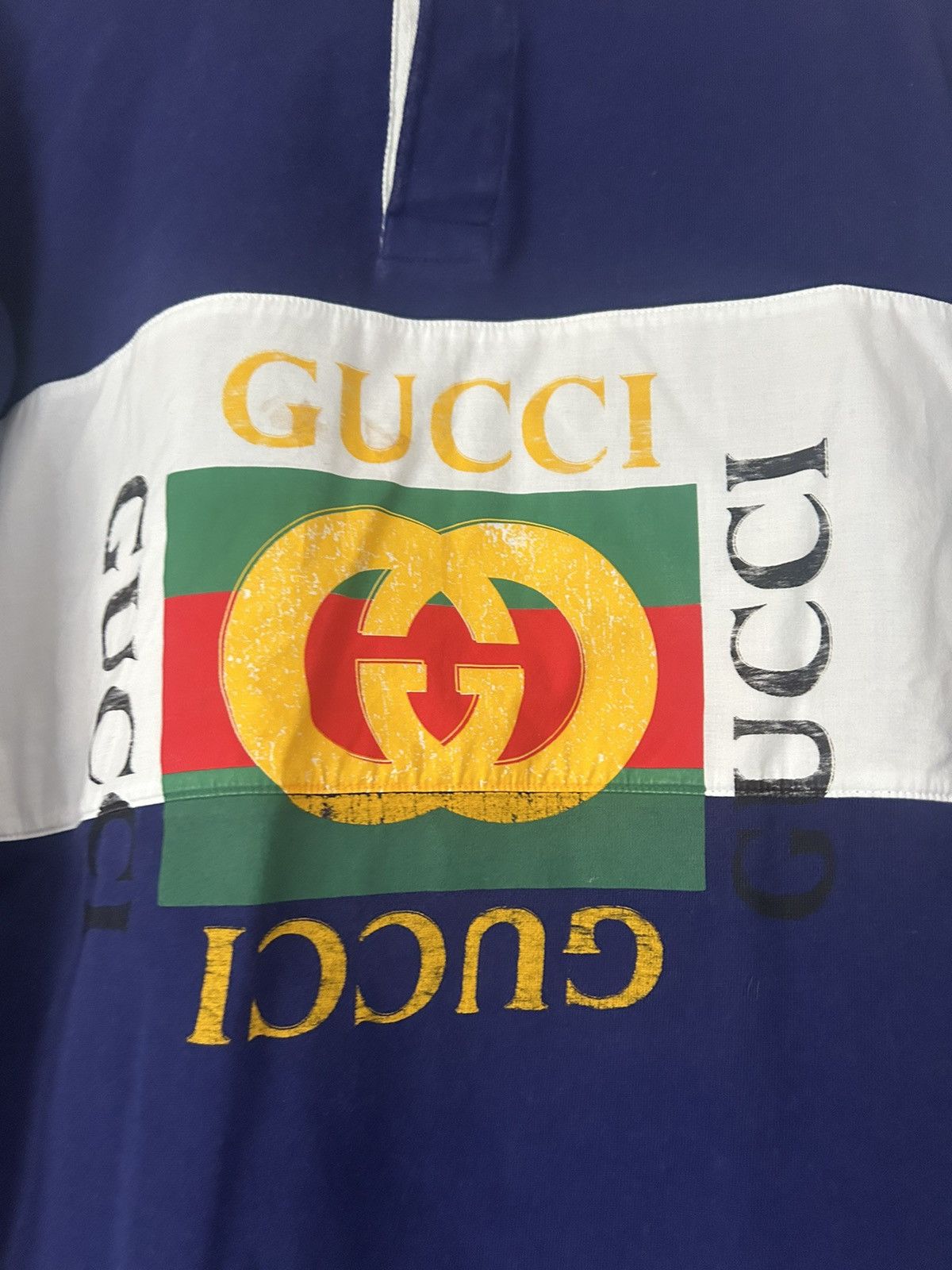 Gucci Gucci Logo Oversized Rugby Polo Sweatshirt Size US XS / EU 42 / 0 - 5 Thumbnail
