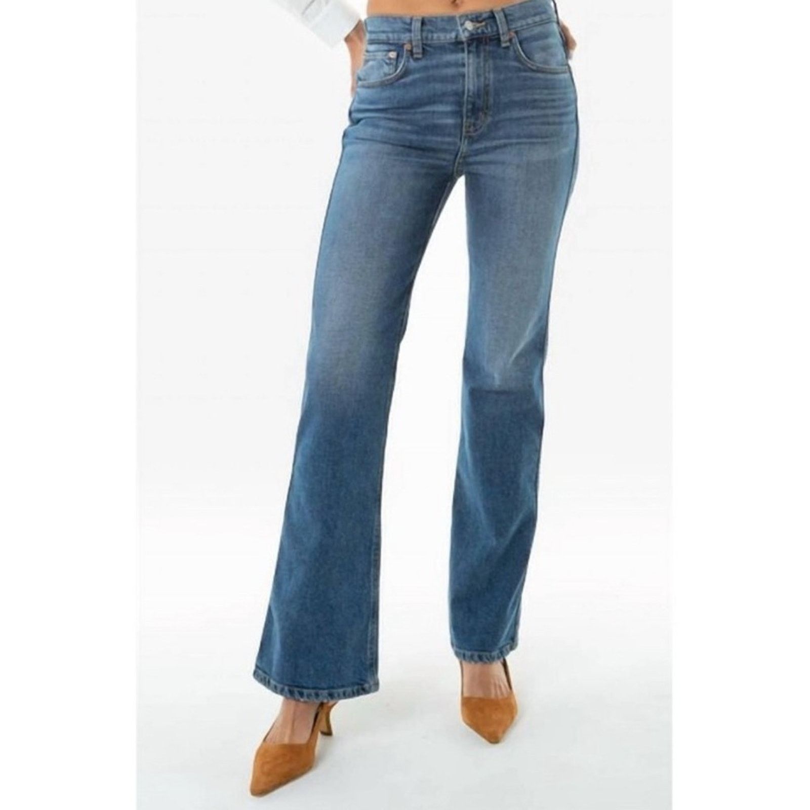 ETICA New Etica Denim Anya High Rise Modern Flare - 26 - $228 Size 26" / US 2 / IT 38 - 1 Thumbnail