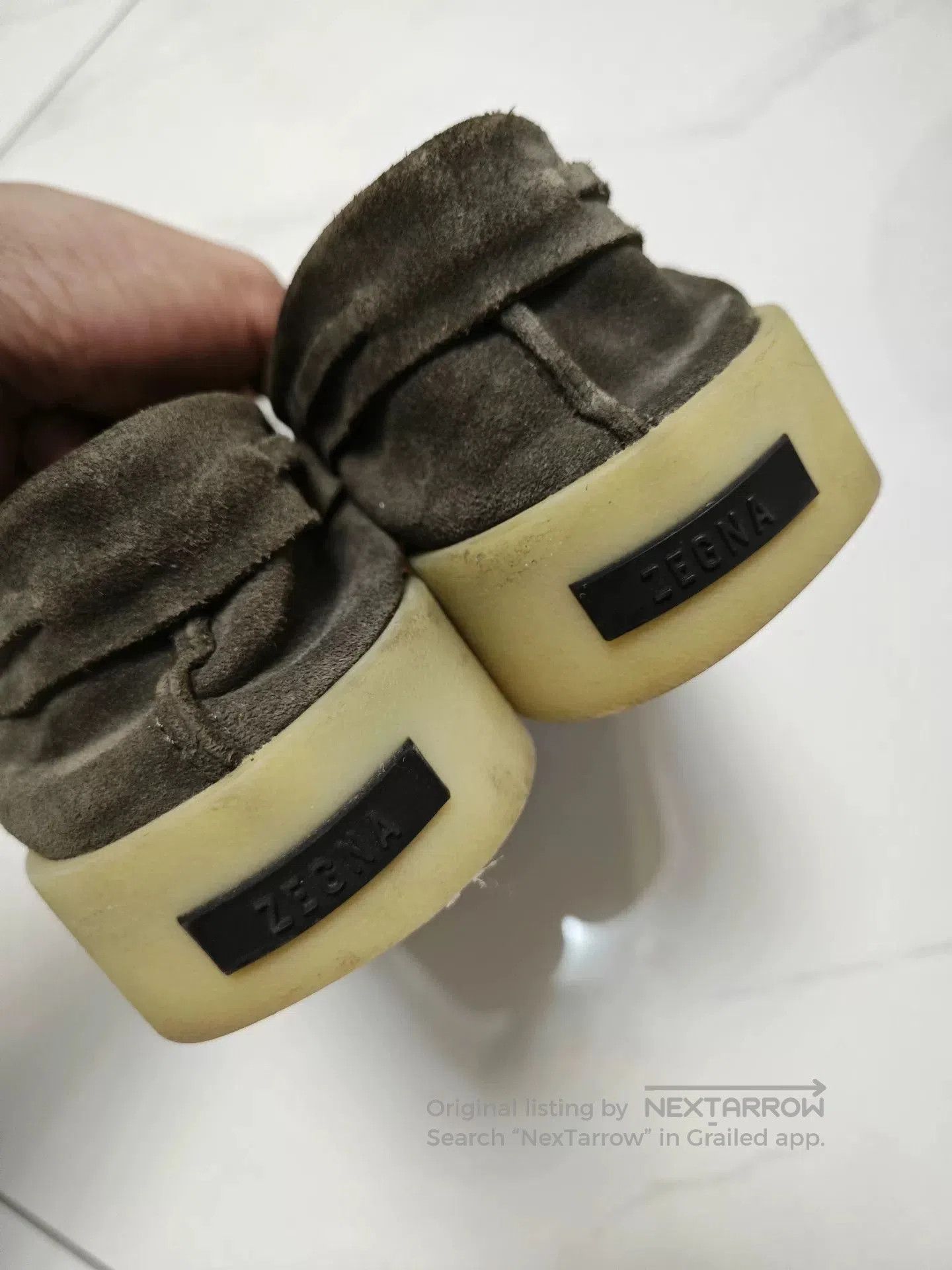 Japanese Brand Fear of God x Zegna Suede Men's Sneakers. Size US 7.5 / EU 40-41 - 3 Thumbnail