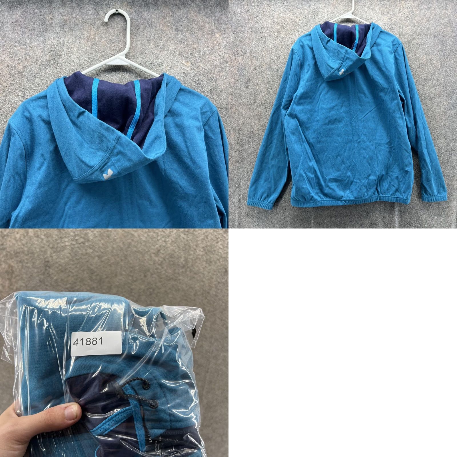 Under Armour VINTAGE Under Armour Hoodie Mens Large Blue HeatGear Full Zip Lightweight Logo Jacket Size US L / EU 52-54 / 3 - 8 Thumbnail