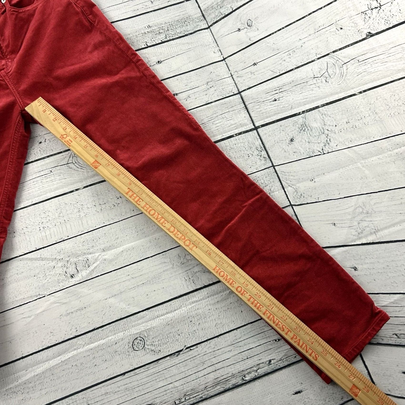 Rag & Bone rag & bone Pants Womens 26 Red Skinny Velour Women Size 26" / US 2 / IT 38 - 6 Thumbnail