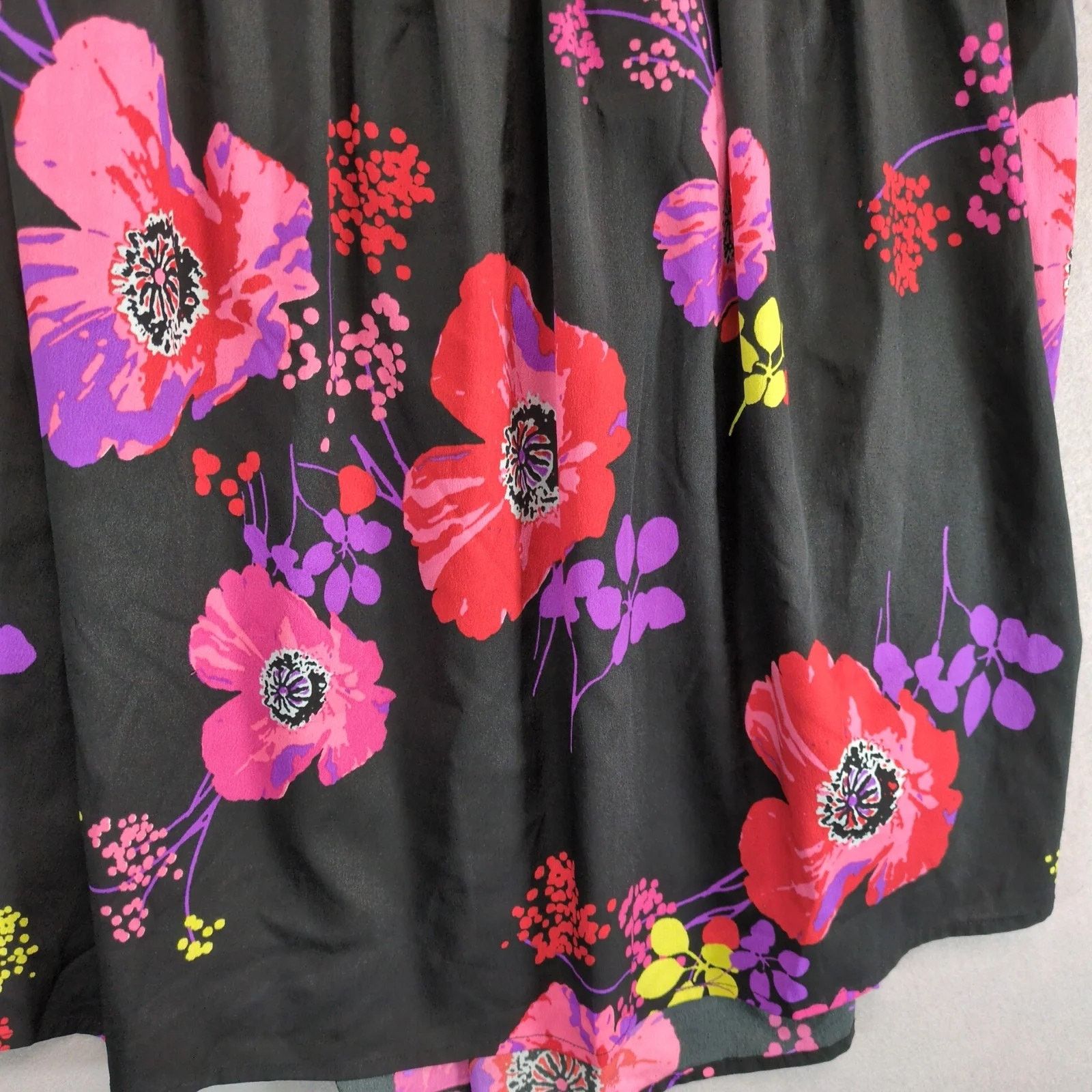 Other Roxy Love Seeker Black Floral Tank Babydoll HiLow Mini Dress Size L / US 10 / IT 46 - 9 Thumbnail