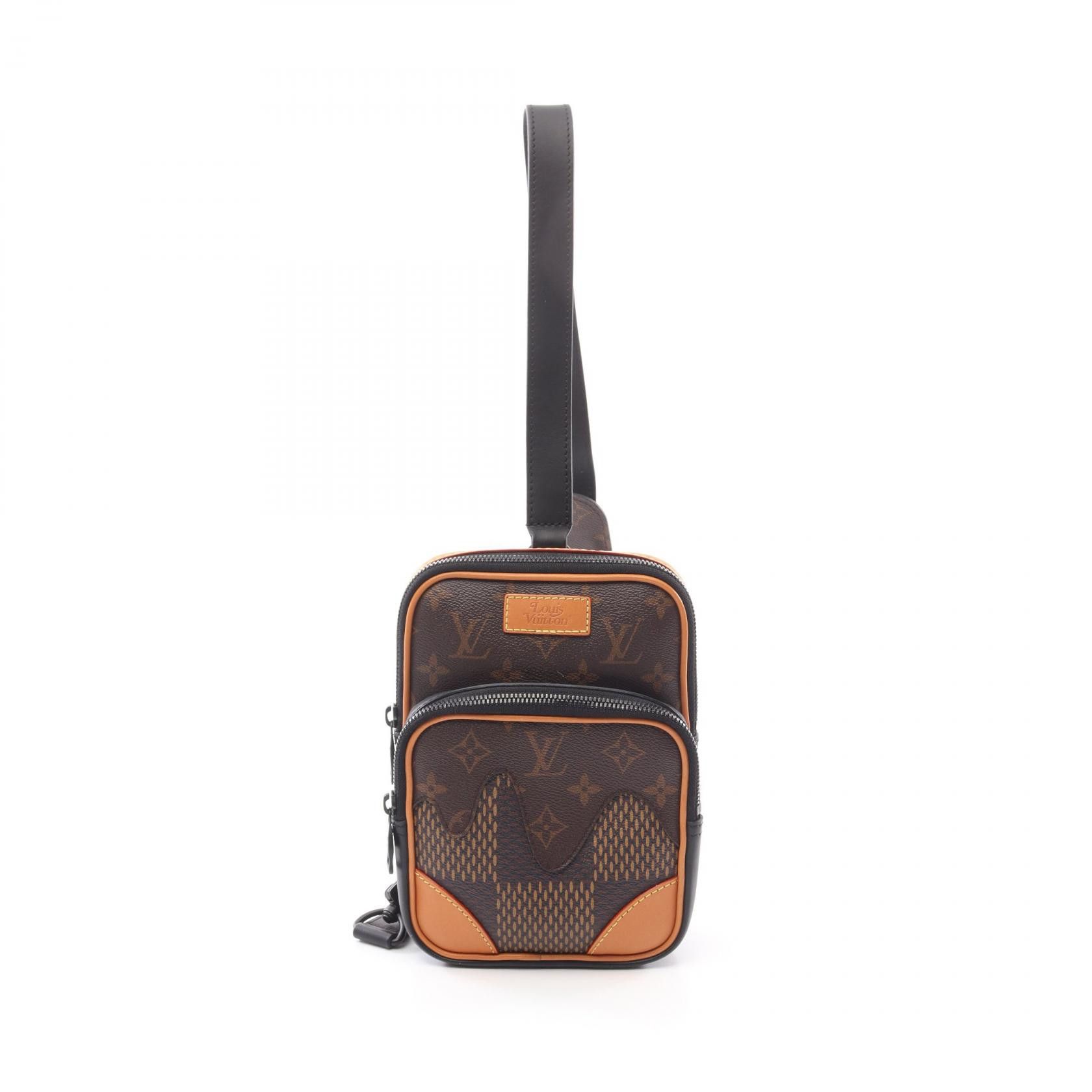 Louis Vuitton Louis Vuitton Louis Vuitton × Nigo Damier Giant Coated Canvas 2Way Sling Bag Canvas Belt Bag N40379 in Brown