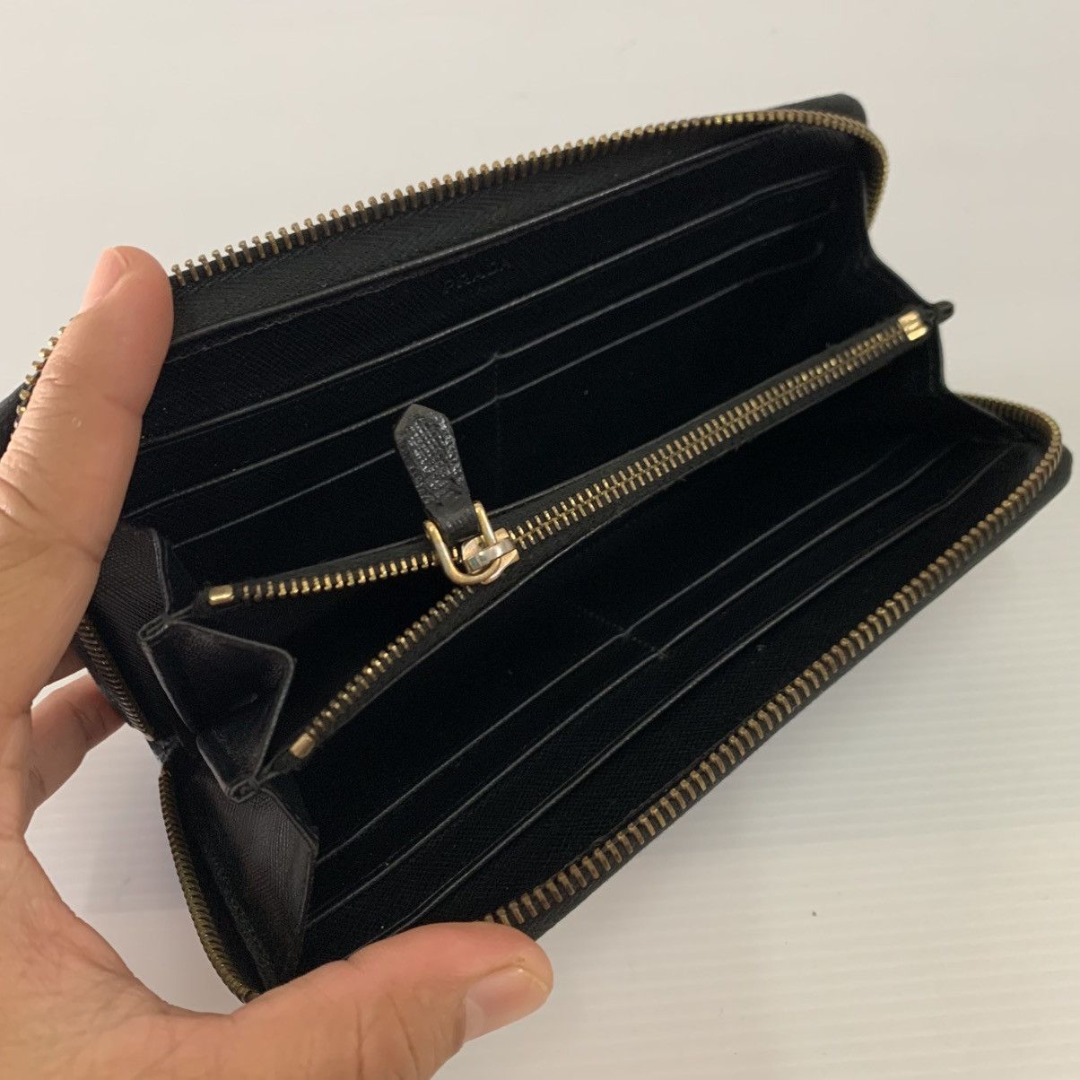 Prada Prada Black Leather Wallet Size ONE SIZE - 10 Thumbnail
