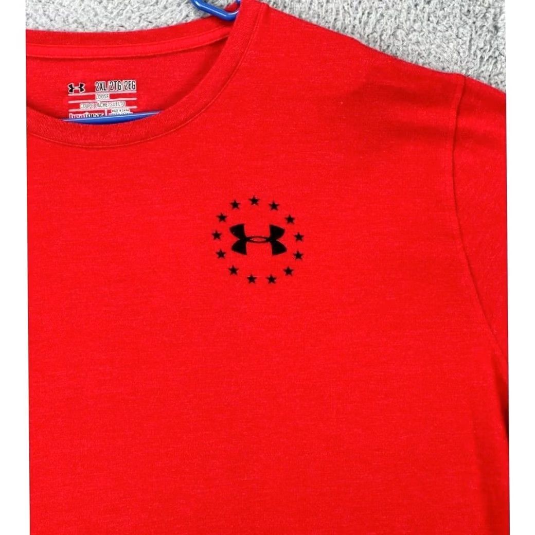 Under Armour Under Armour Heat Gear Shirt Mens 2XL Red Protect This House Short Sleeve Tee Size US XXL / EU 58 / 5 - 5 Thumbnail