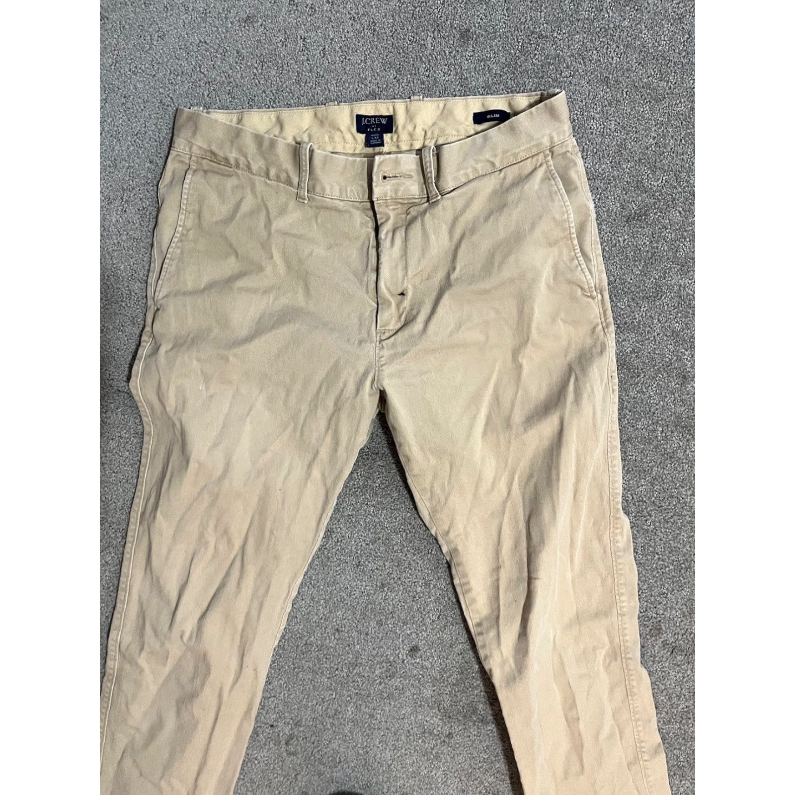 J.Crew J.Crew Men's Flex Slim Fit Chino Pants 29x31 Khaki Beige Size US 29 - 2 Thumbnail