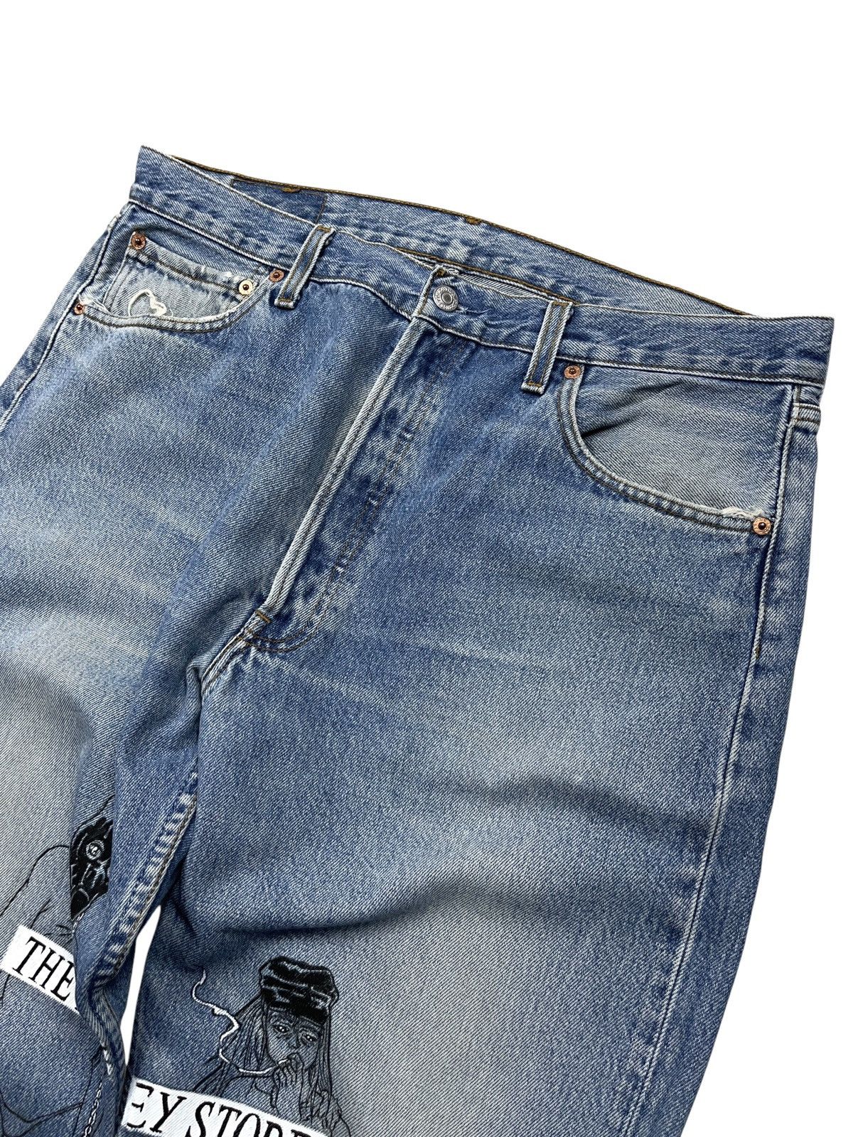 Death Grips Death Grips Custom Made Jeans On Vintage Levi’s 501 Size US 36 / EU 52 - 12 Thumbnail