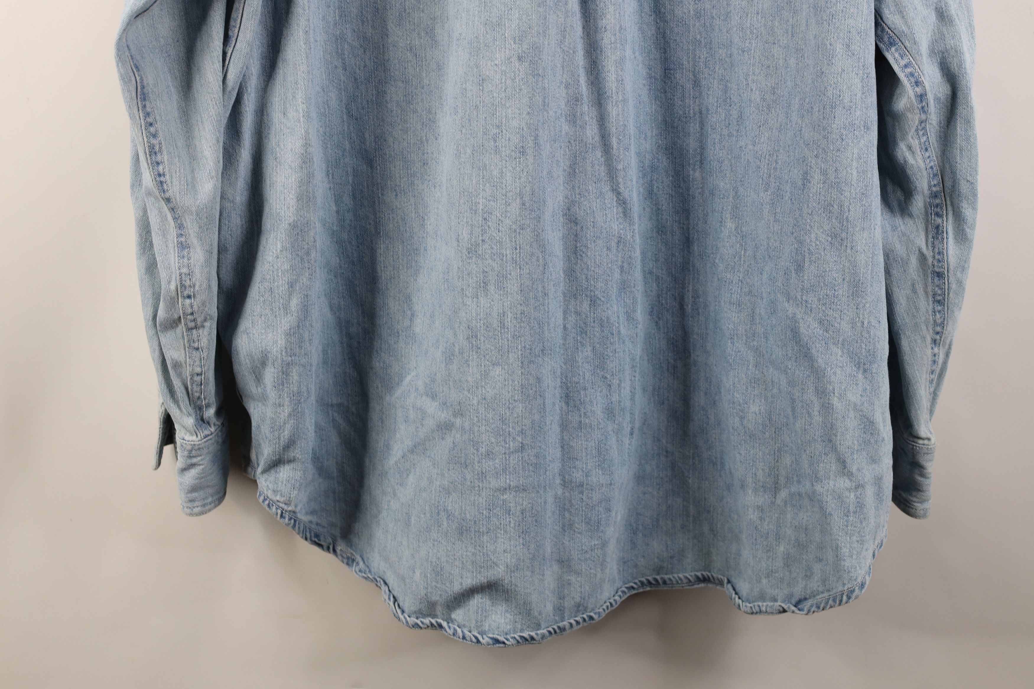 Vintage Vintage 90s Streetwear Heavy Denim Jean Button Down Shirt Size US XL / EU 56 / 4 - 13 Thumbnail