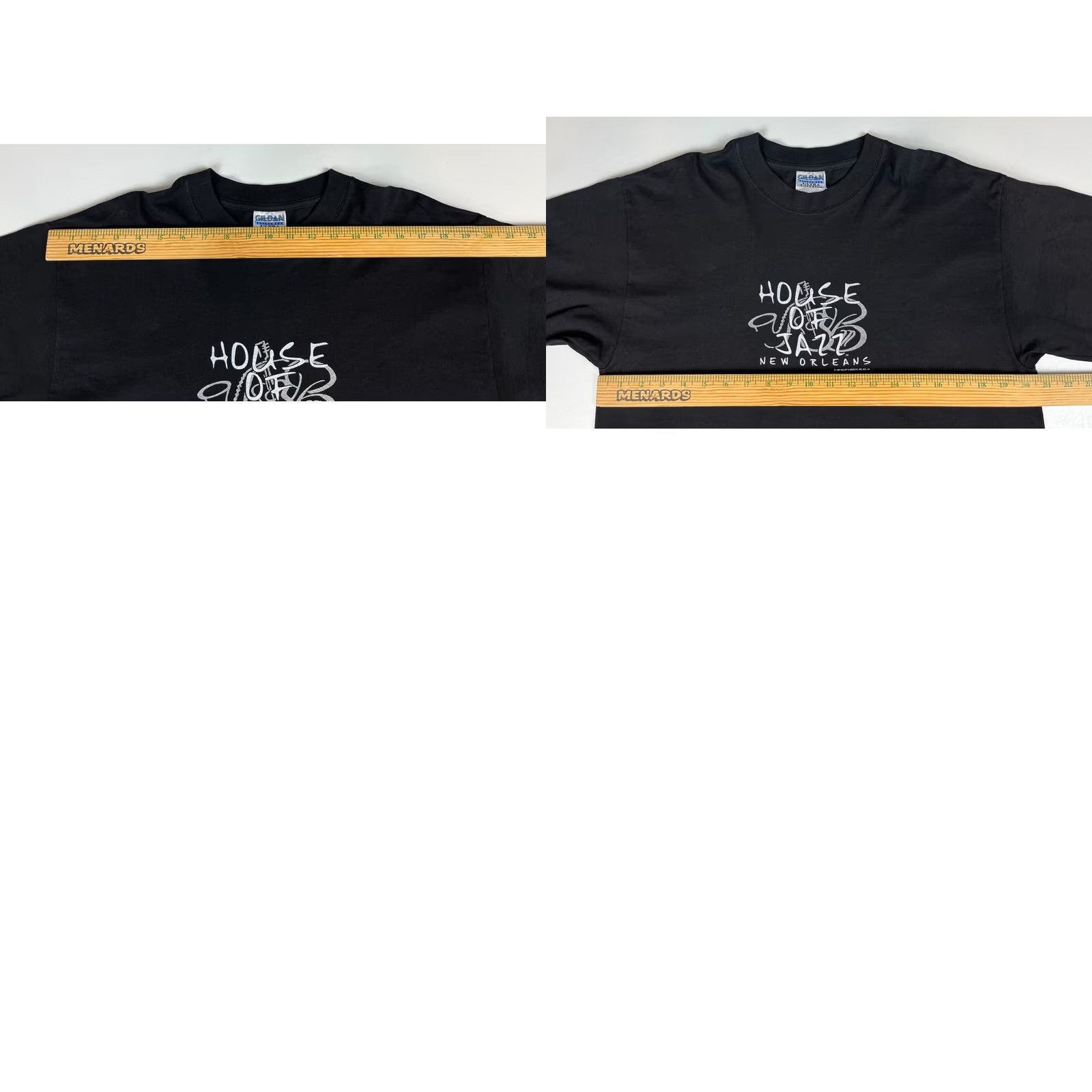 Gildan Men's Vintage House of Jazz New Orleans T-Shirt Sz L Crew Neck Short Sleeve Black 1997 90s Music Gildan Ultra Cotton Regular Mens Size US L / EU 52-54 / 3 - 8 Thumbnail