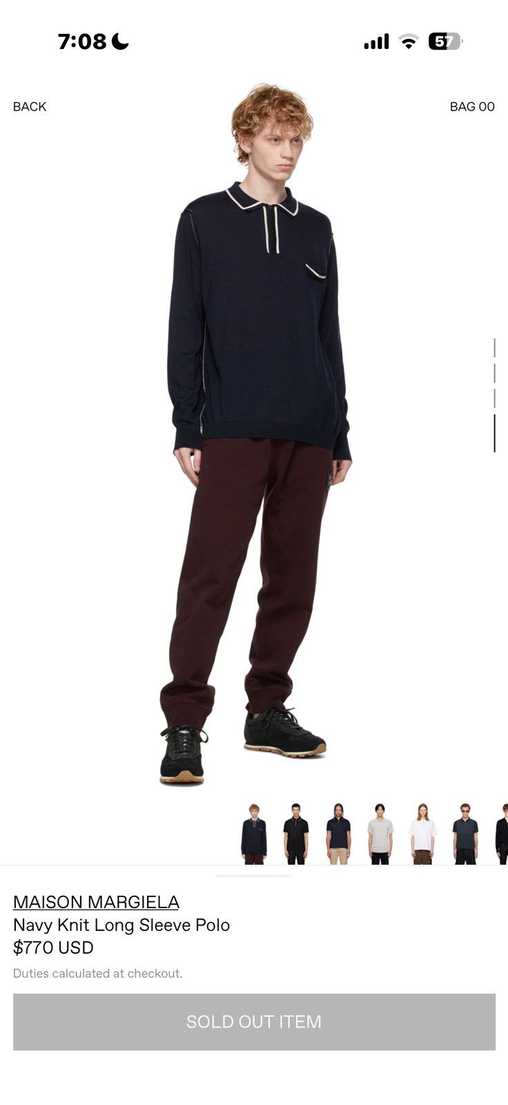 Maison Margiela Maison margiela Navy Knit Long Sleeve Polo Size US S / EU 44-46 / 1 - 4 Thumbnail