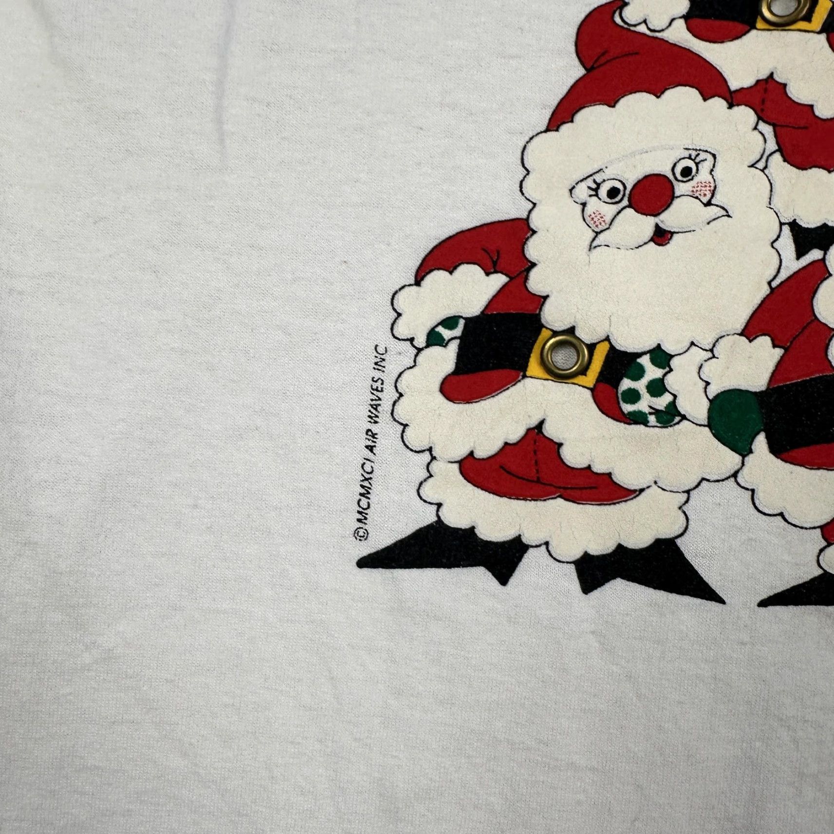 Vintage VINTAGE Santa Ho Ho Ho Shirt Mens Large White 1991 90s Christmas Graphic Print T-Shirt Mens Large White Santa Claus Xmas Vintage Size US L / EU 52-54 / 3 - 7 Thumbnail