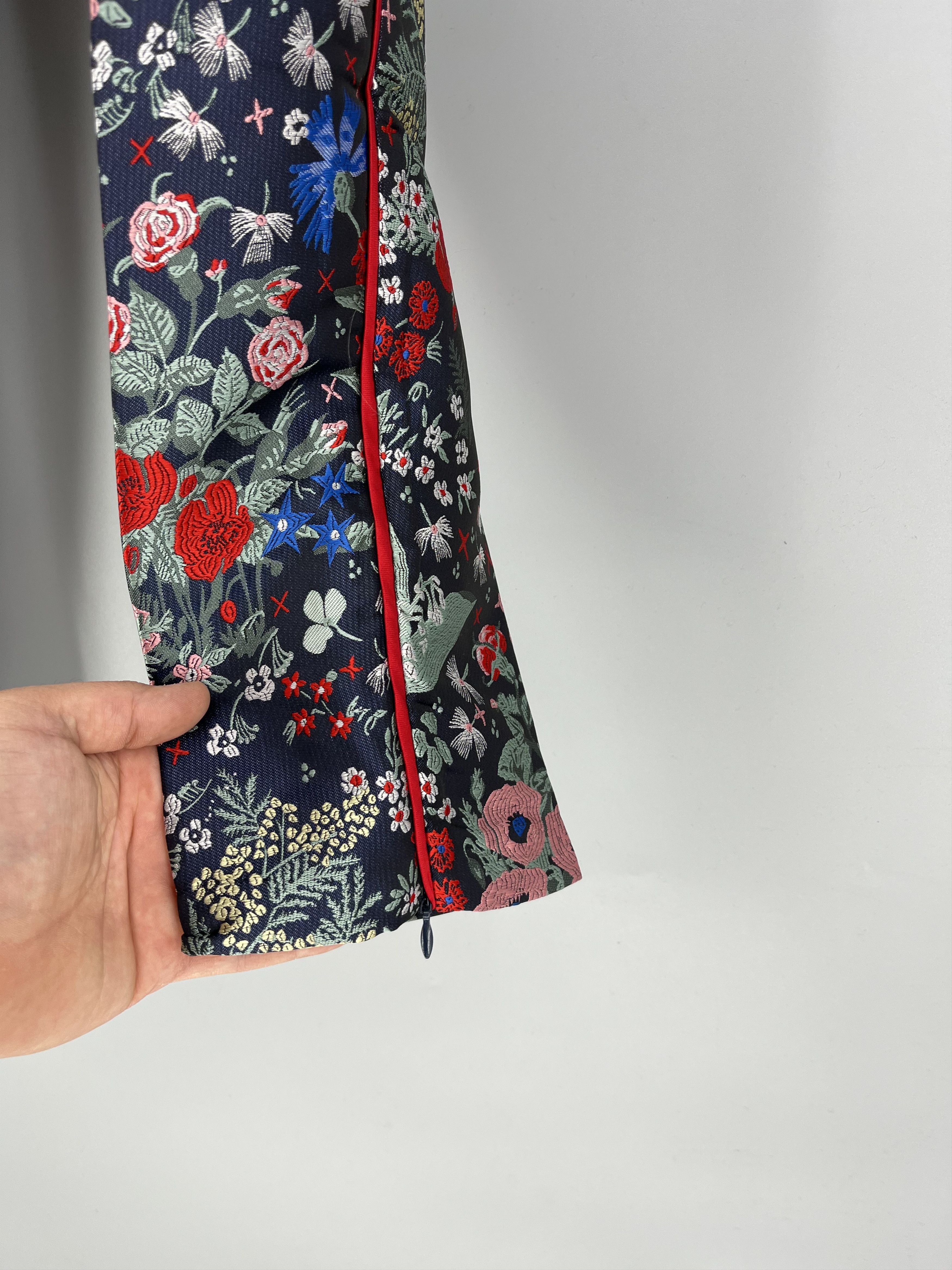 Vintage NEW SISTER JANE Floral Jacquard Trousers Size 30" / US 8 / IT 44 - 7 Thumbnail