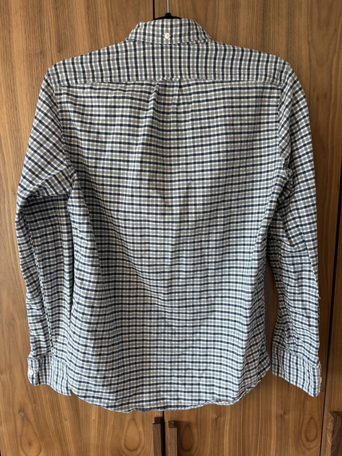 J.Crew Navy/Gray Plaid Check Oxford Cloth Button Down Size US S / EU 44-46 / 1 - 4 Thumbnail