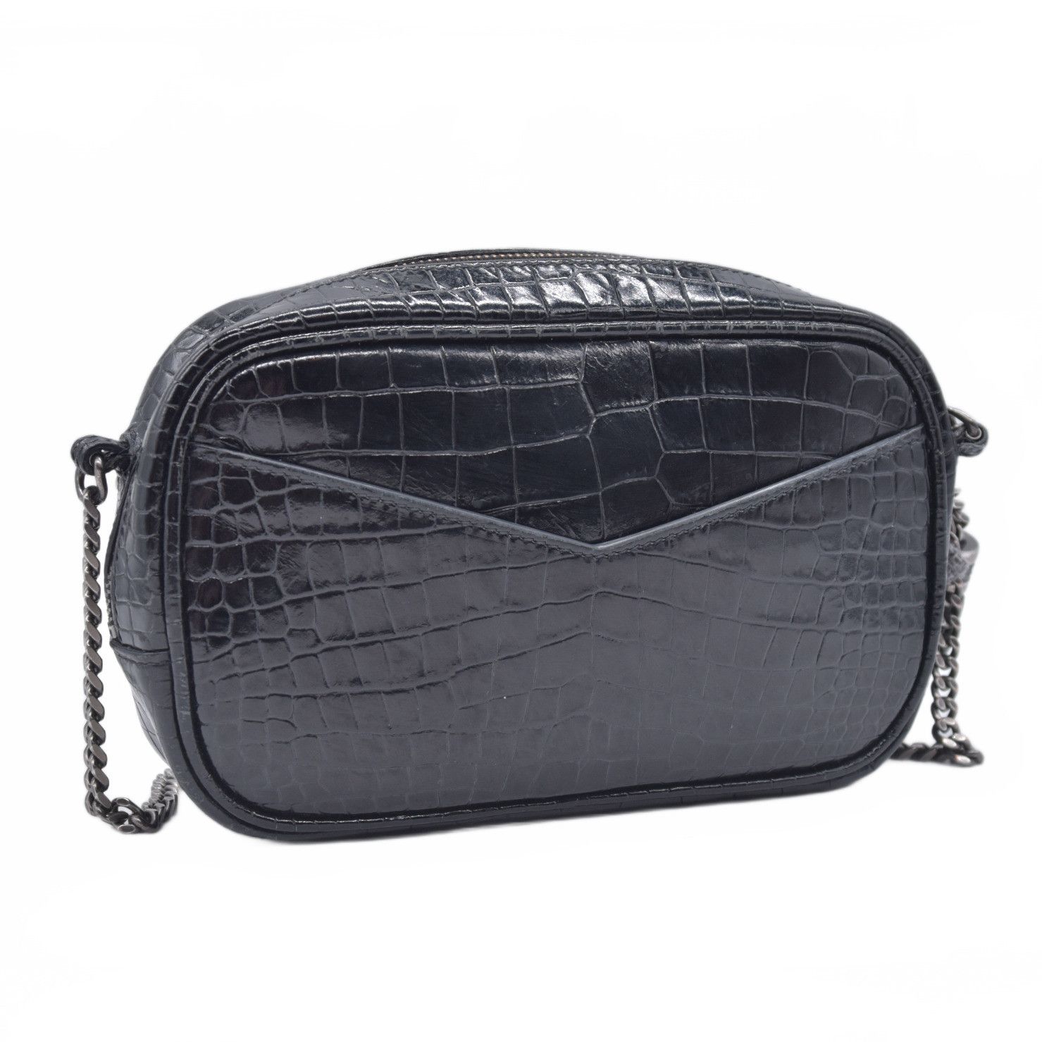 Saint Laurent Paris 2019 Saint Laurent Calfskin Crocodile Embossed Monogram Mini Size ONE SIZE - 7 Thumbnail