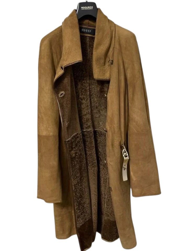 Gucci F/W 2010 SUEDE LEATHER COAT WITH FOX FUR SCARF Size M / US 6-8 / IT 42-44 - 4 Thumbnail