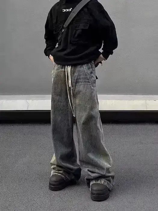 Japanese Brand Baggy Stack Denim Jeans Size US 34 / EU 50 - 3 Thumbnail