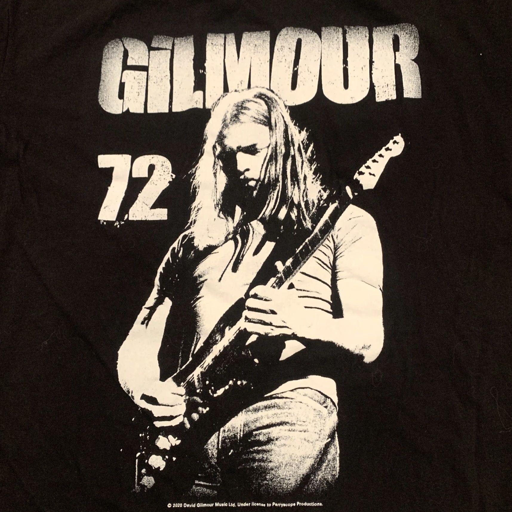 Gildan David Gilmour '72 of Pink Floyd Band Guitar Black Size M Unisex Men T Shirt Size US M / EU 48-50 / 2 - 2 Thumbnail